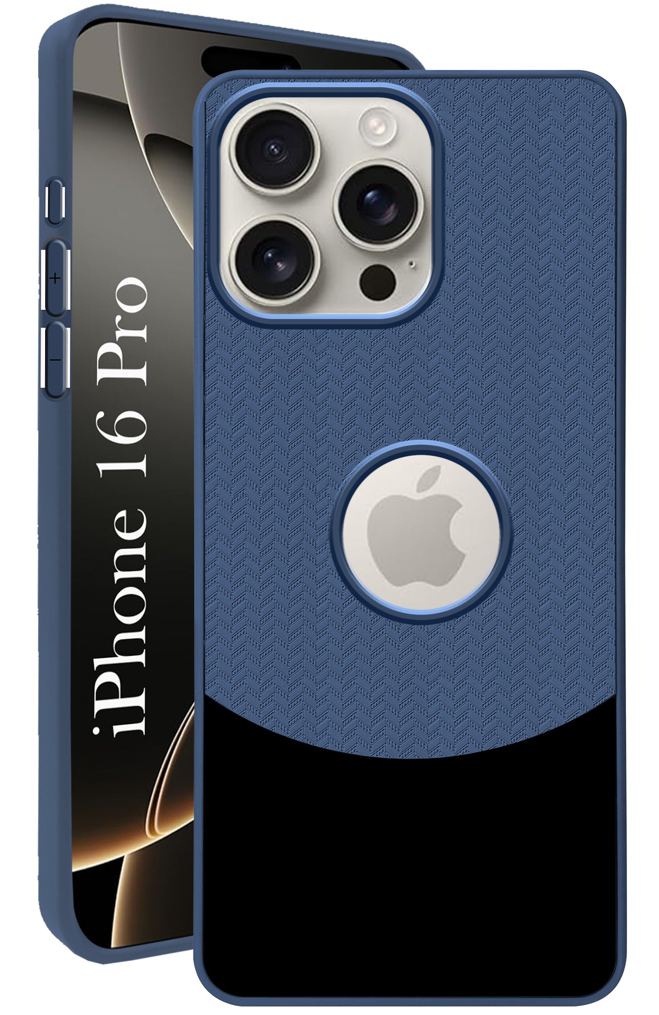 For Apple iPhone 16 Pro Back Cover Case (Elegant PU Leather Finish | Premium Minimalist Professional | Camera Protection Bump)