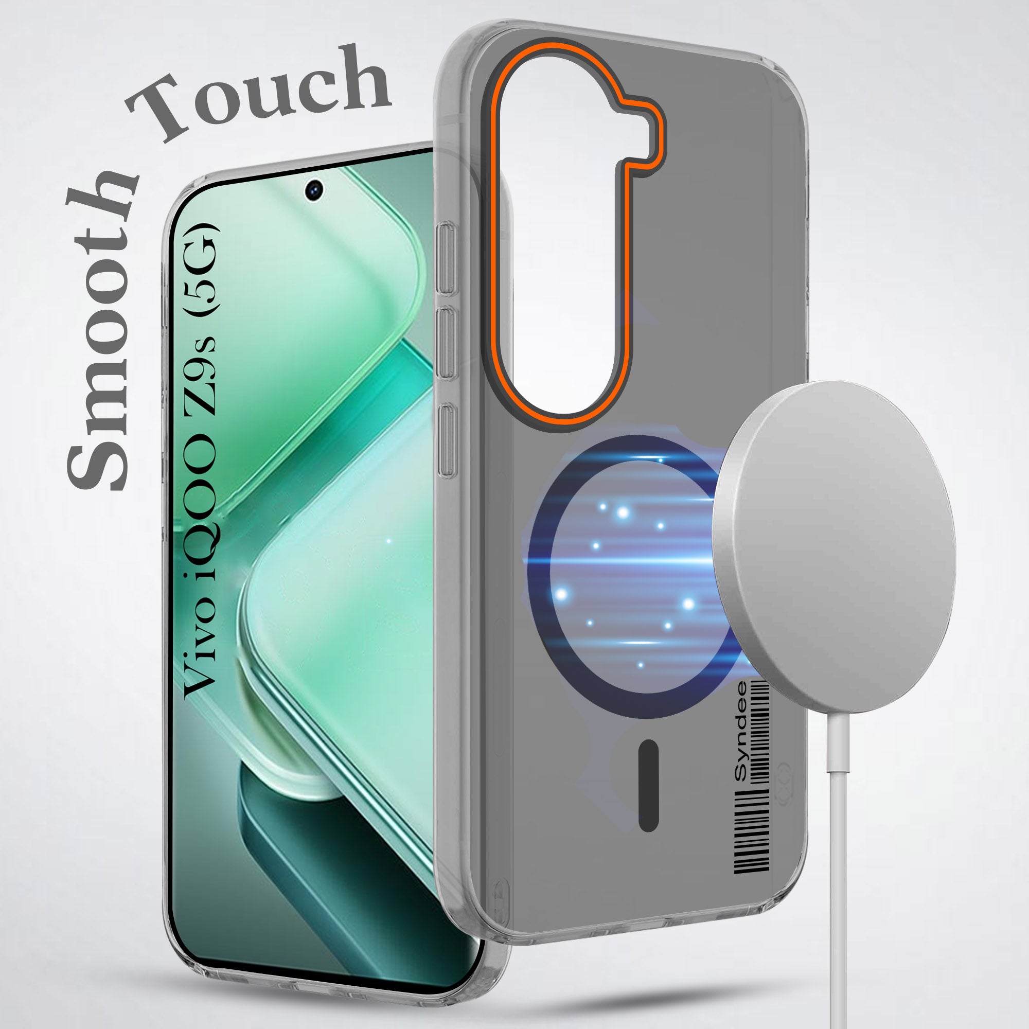 For Vivo iQOO Z9s Back Cover Case (Soft Touch | Camera Bump Protection | MagSafe Compatible | Matte Finish)