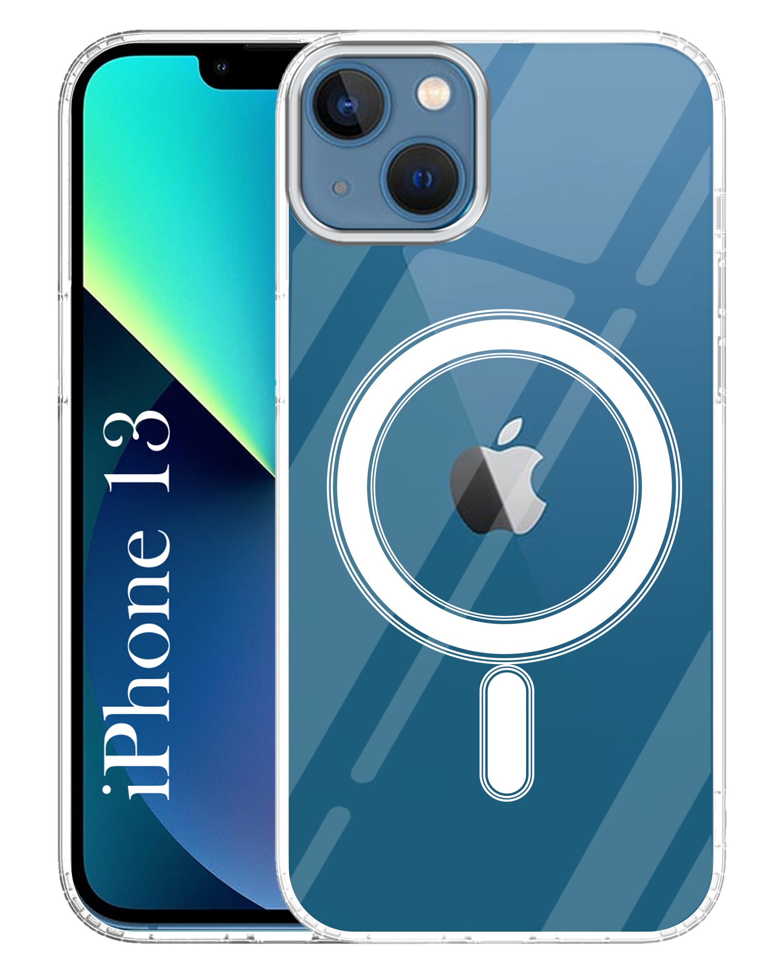 For Apple iPhone 13 Back Cover Case ( MagSafe Compatible Wireless Charging | Hybrid Camera Bump Protection | Shockproof Polycarbonate Material)