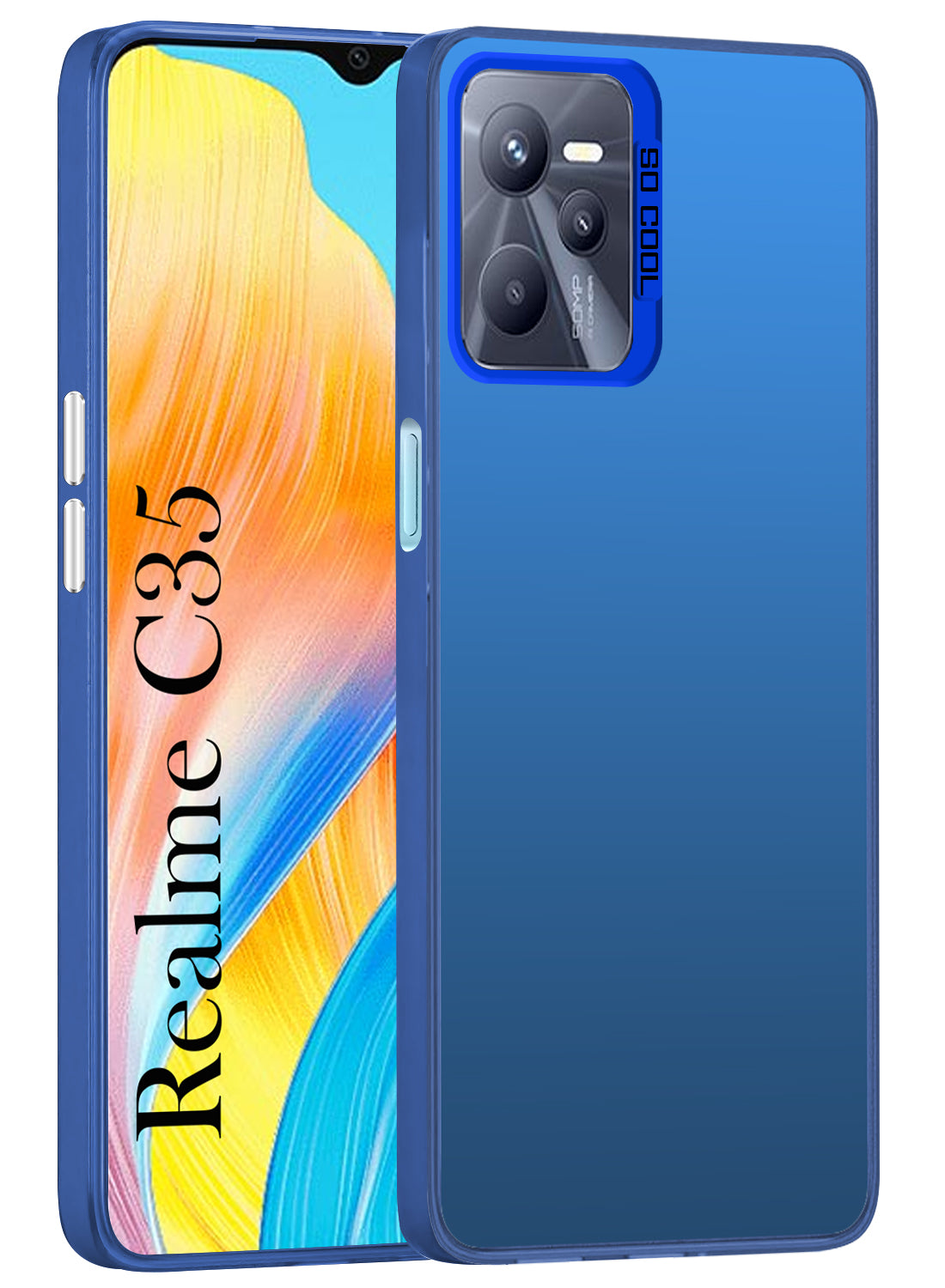For Realme C35 Hard Back Cover Case (Velvet Touch | Professional Glossy Finish | Camera Protection Bump)