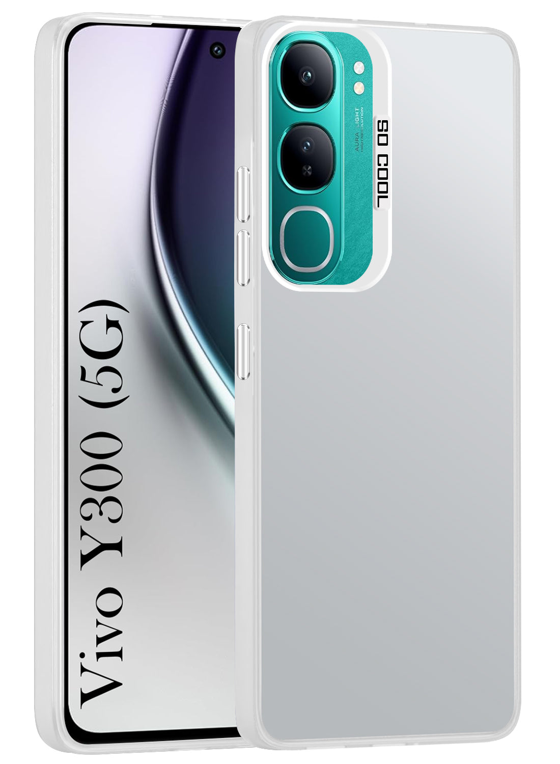 For Vivo Y300 Hard Back Cover Case (Velvet Touch | Professional Glossy Finish | Camera Protection Bump