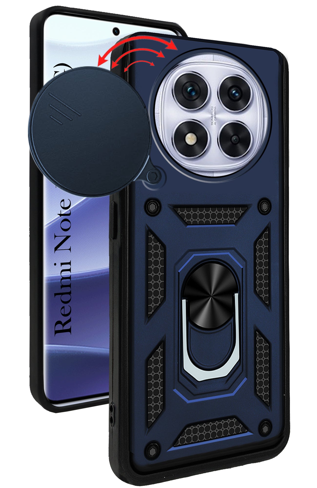 For Redmi Note 14 Pro Back Cover Case (Hybrid Dual Armor Polycarbonate)