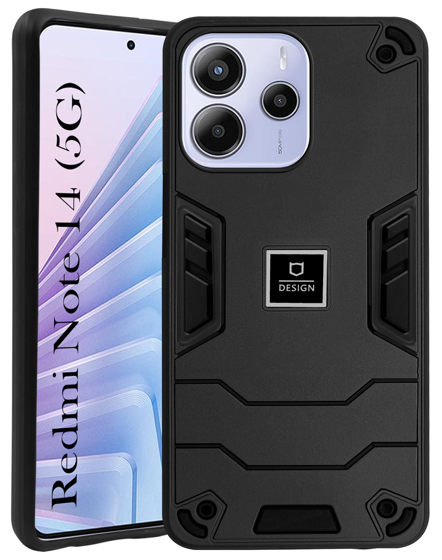For Redmi Note 14 5G | Redmi Note 14 SE Back Cover Case (Lightweight Hybrid Shockproof Polycarbonate)