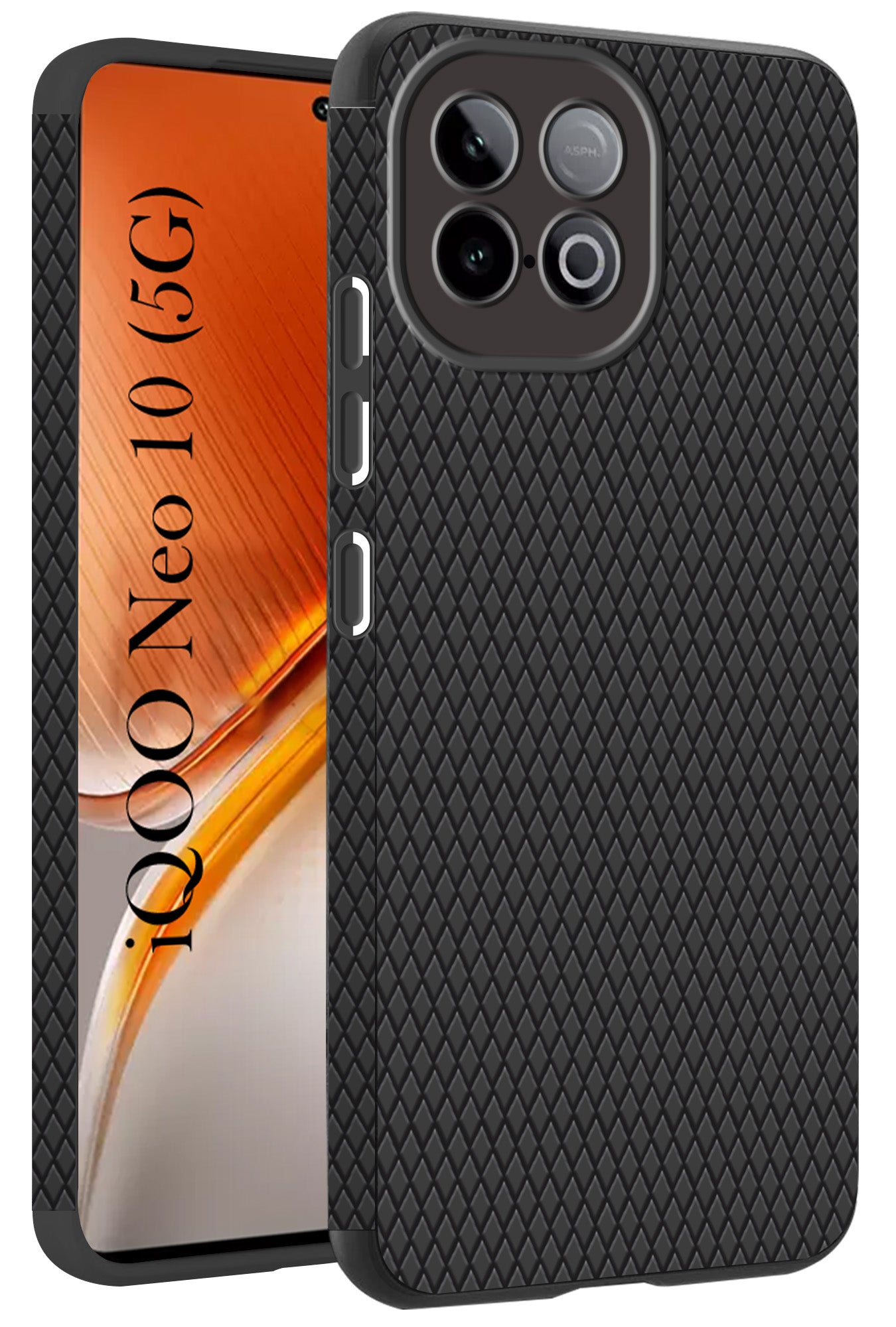 For Vivo iQOO Neo 10 Liquid Silicone Back Cover Case (Camera Protection | Side Grip Texture | Soft and Flexible)