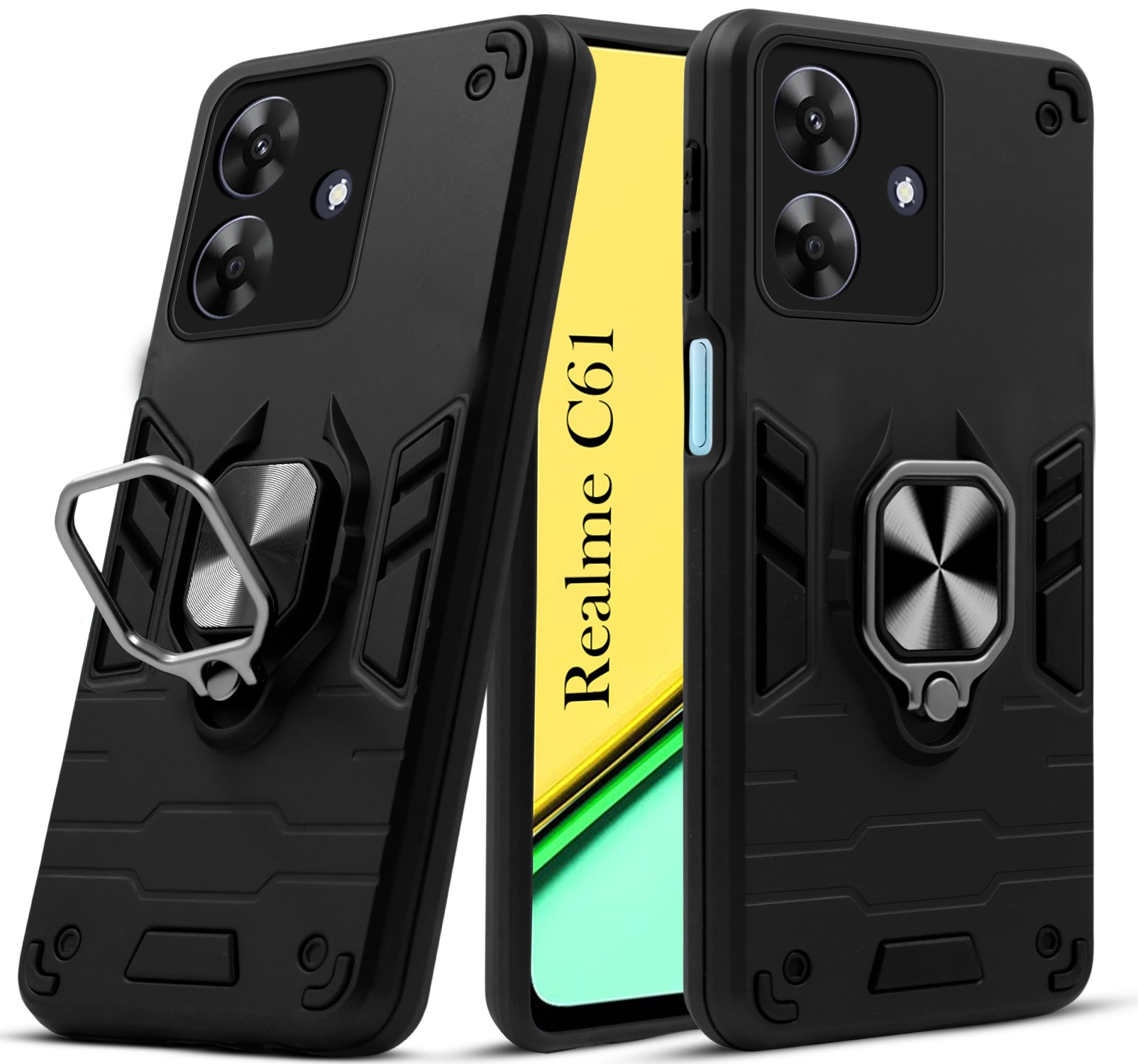 For Realme C61 | Realme Narzo N61 Back Cover Case (Shockproof Polycarbonate Dual Layer Hybrid Armor)