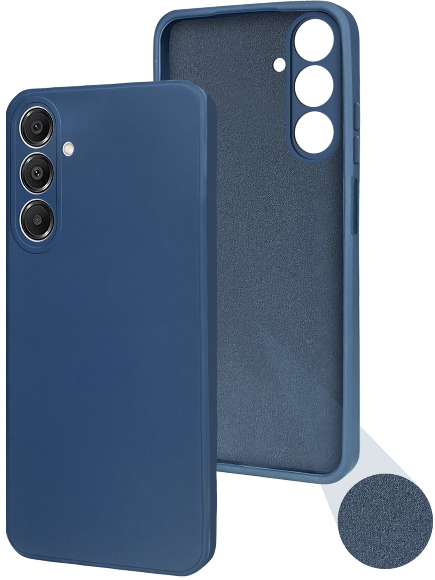 For Samsung Galaxy A16 5G Back Cover Case ( Matte Finish Silicone with Inside Fiber cloth)
