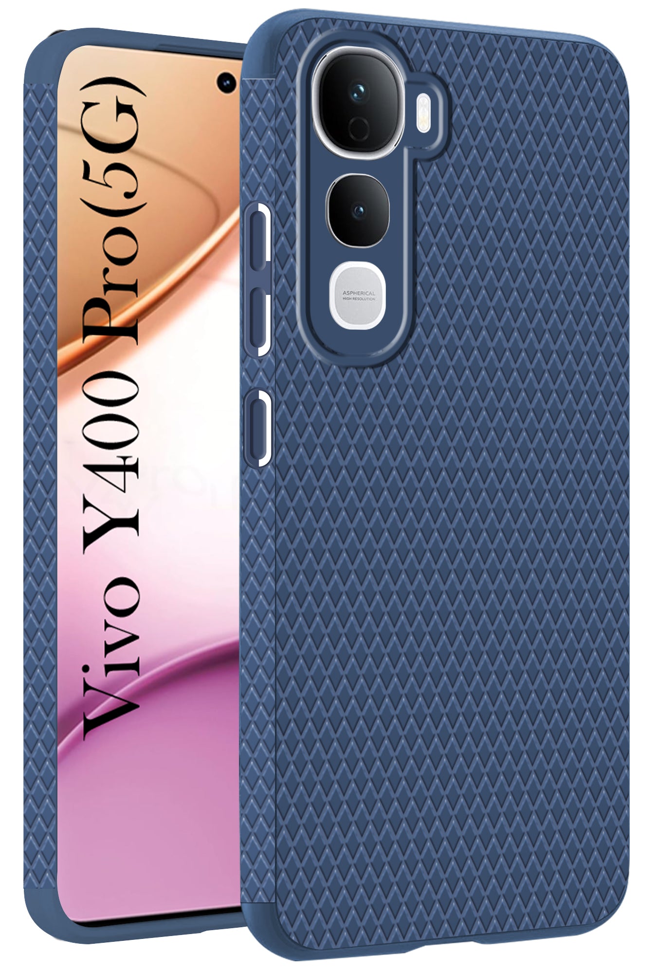 For Vivo Y400 Pro Back Cover Case (Liquid Silicone | Side Grip | Camera Protection)