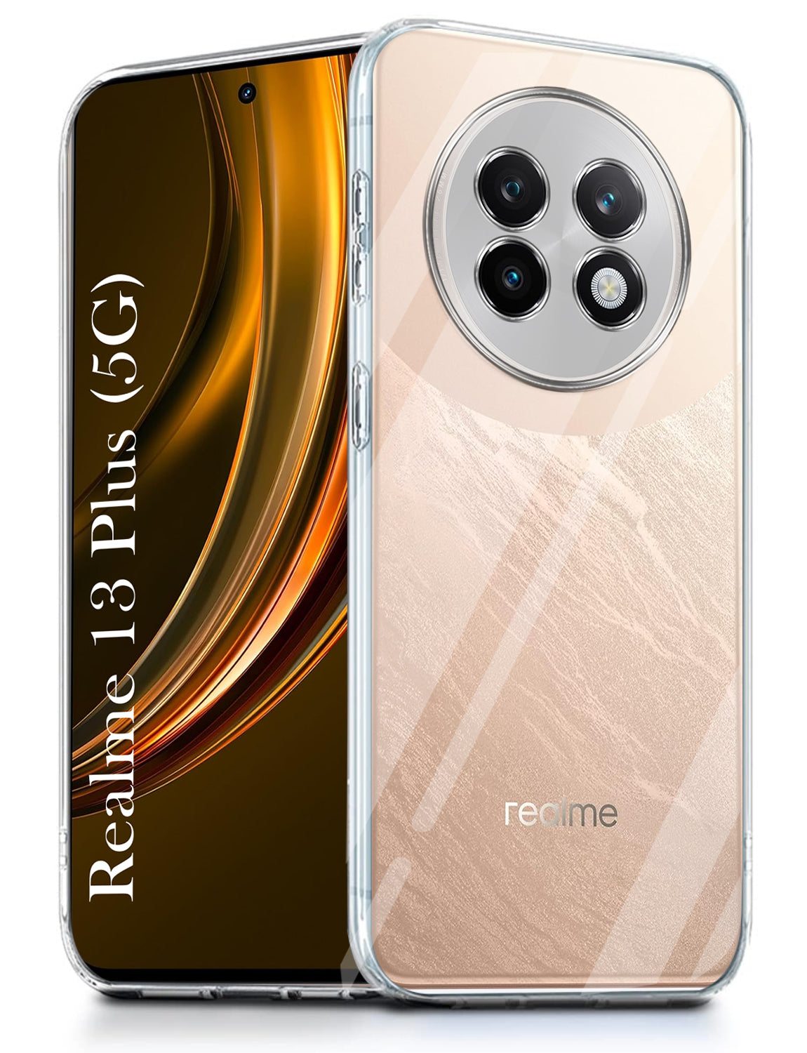 For Realme 13 Plus Back Cover ( Silicone Clear Shockproof Case with Camera Protection | Soft and Flexible | Transparent)