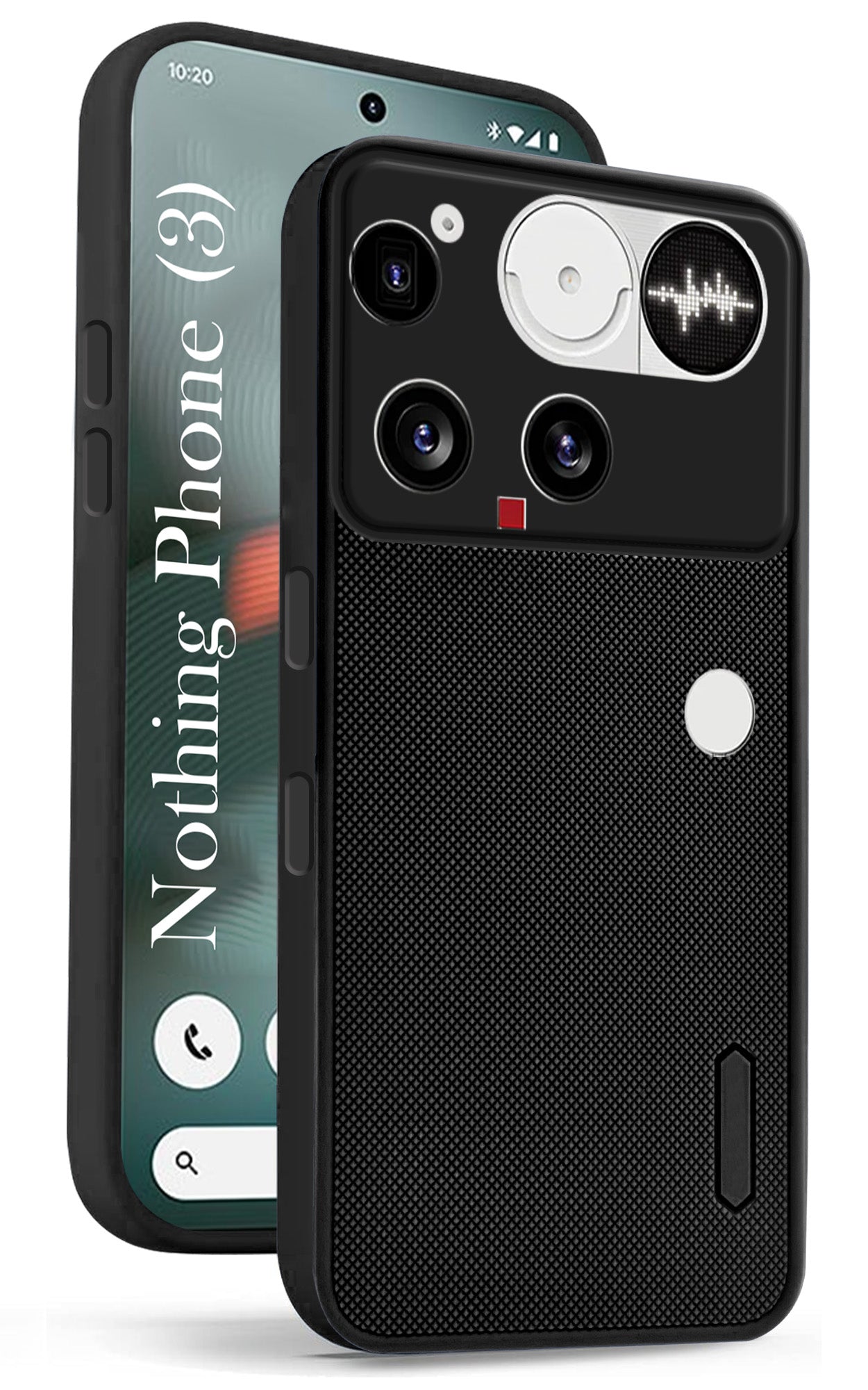 For Nothing Phone 3 Back Cover Case Rubberised (Textured Grip Design | Micro-Fiber Cloth Inside | Slim and Light Weight | Soft Touch and Feel)