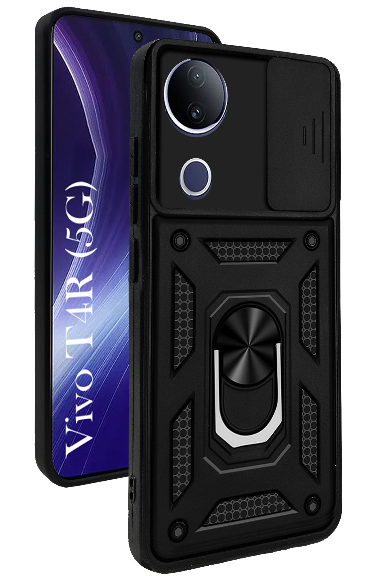 For Vivo T4R Back Cover Case (Hybrid Dual Armor Polycarbonate)