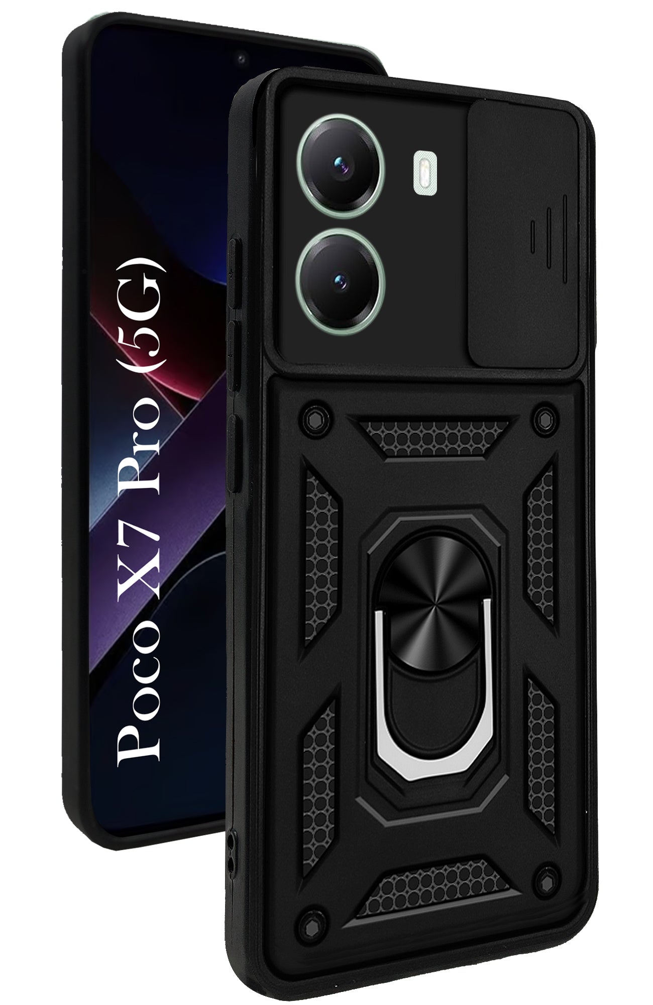For Poco X7 Pro Back Cover Case (Hybrid Dual Armor Polycarbonate)