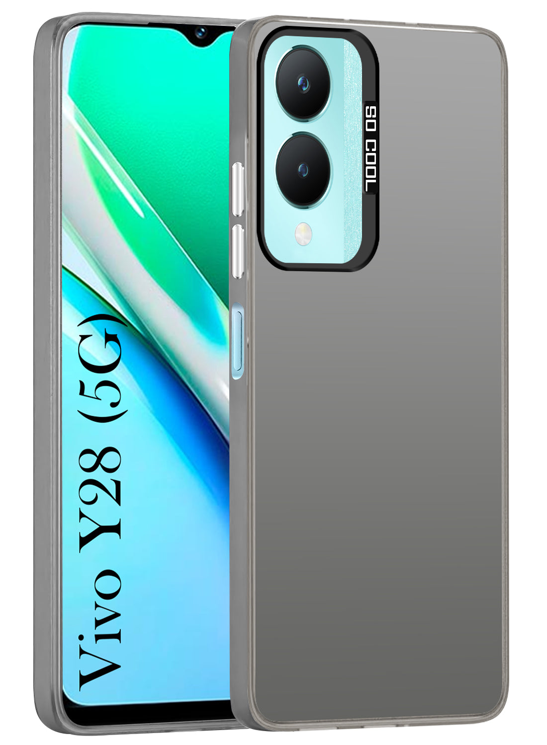 For Vivo Y28 5G Hard Back Cover Case (Velvet Touch | Professional Glossy Finish | Camera Protection Bump)