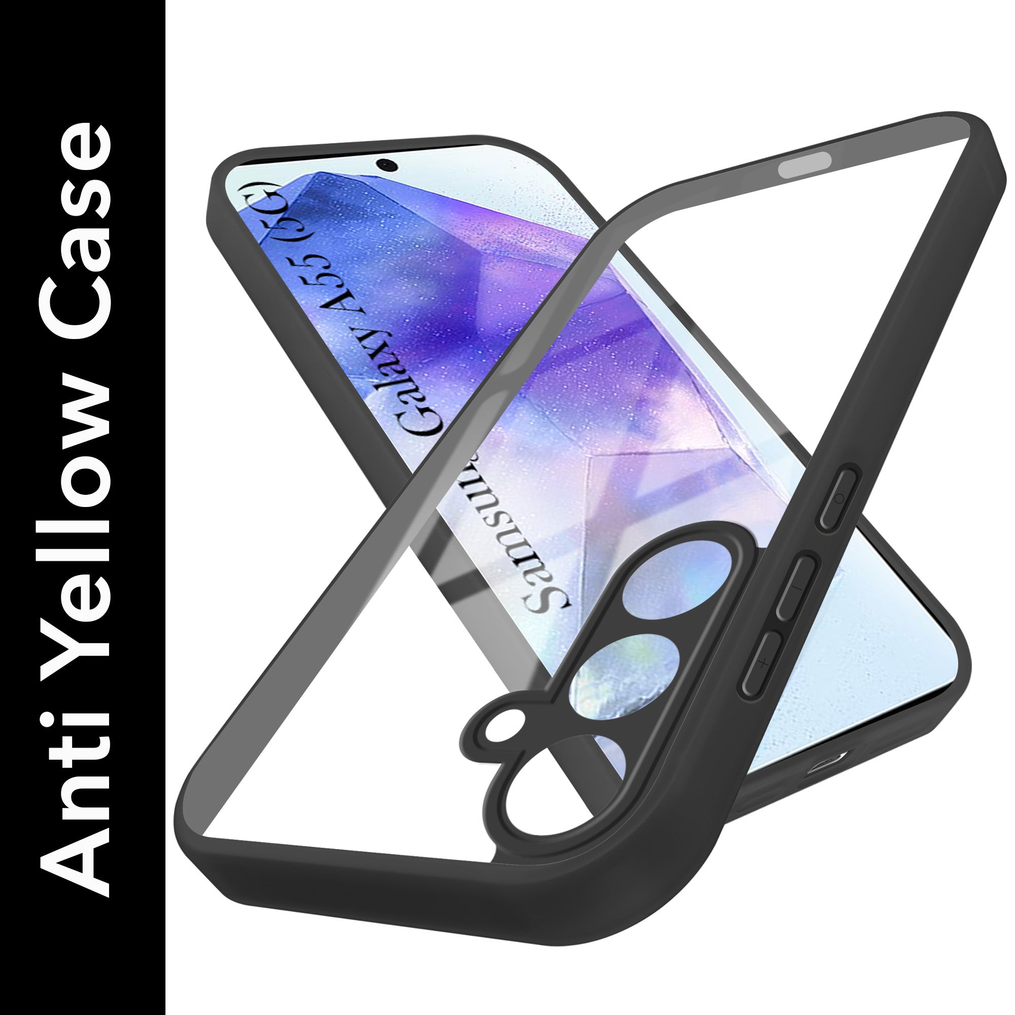 For Samsung Galaxy A55 5G Back Cover Case (Lifetime Anti Yellow | Anti Scratch | Crystal Clear Shockproof)