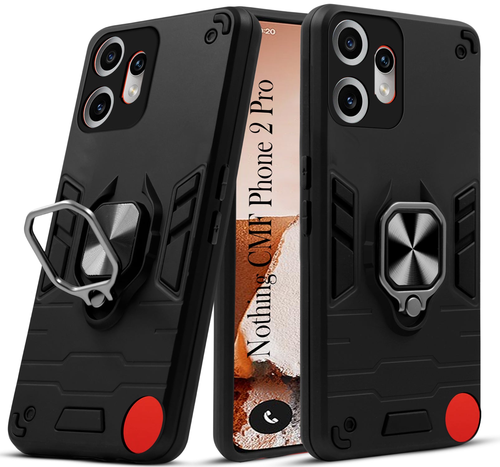 For Nothing CMF Phone 2 Pro (Back Cover Case Shockproof Polycarbonate Dual Layer Hybrid Armor)