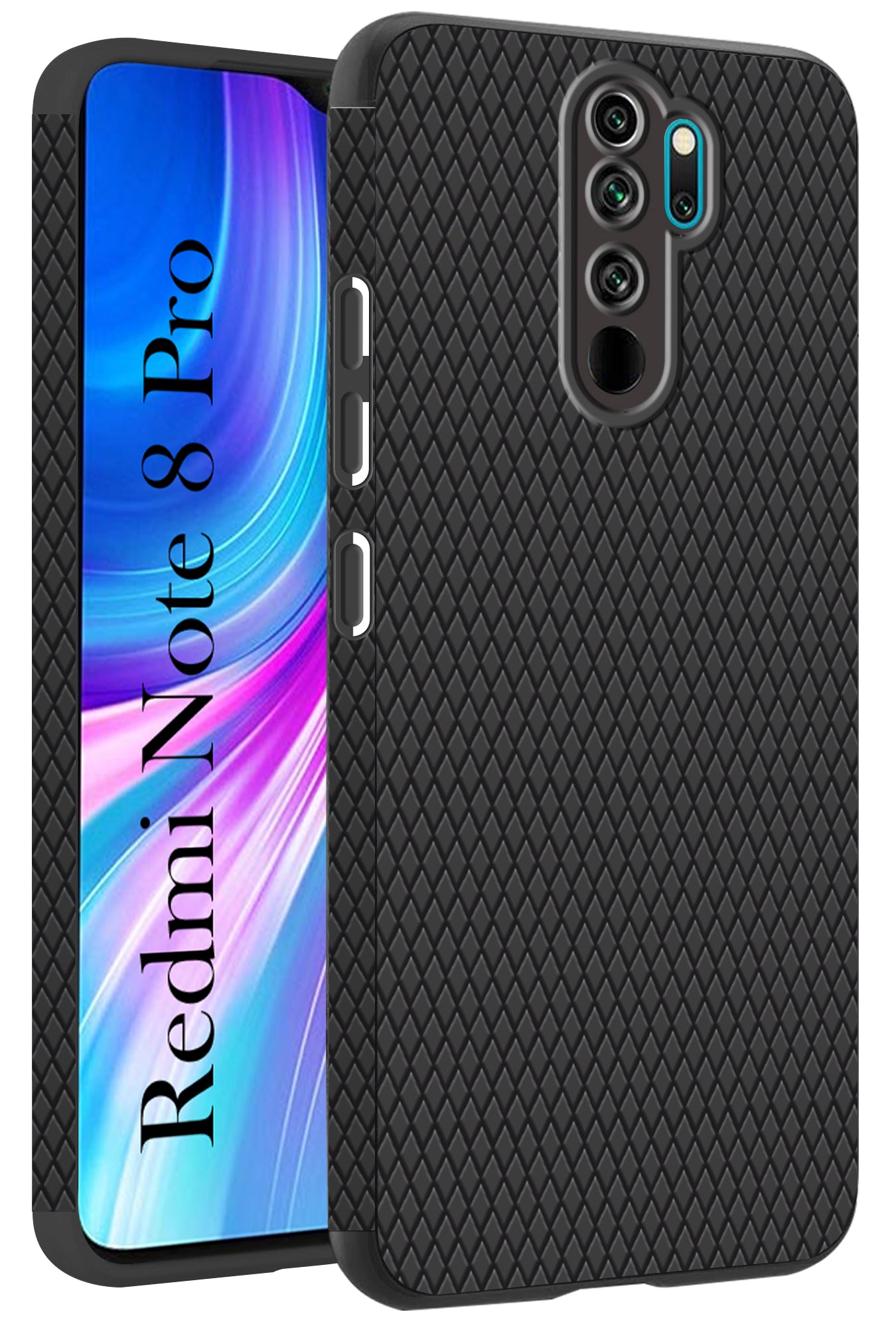 For Xiaomi Mi Redmi Note 8 Pro Back Cover Case (Liquid Silicone | Side Grip | Camera Protection)