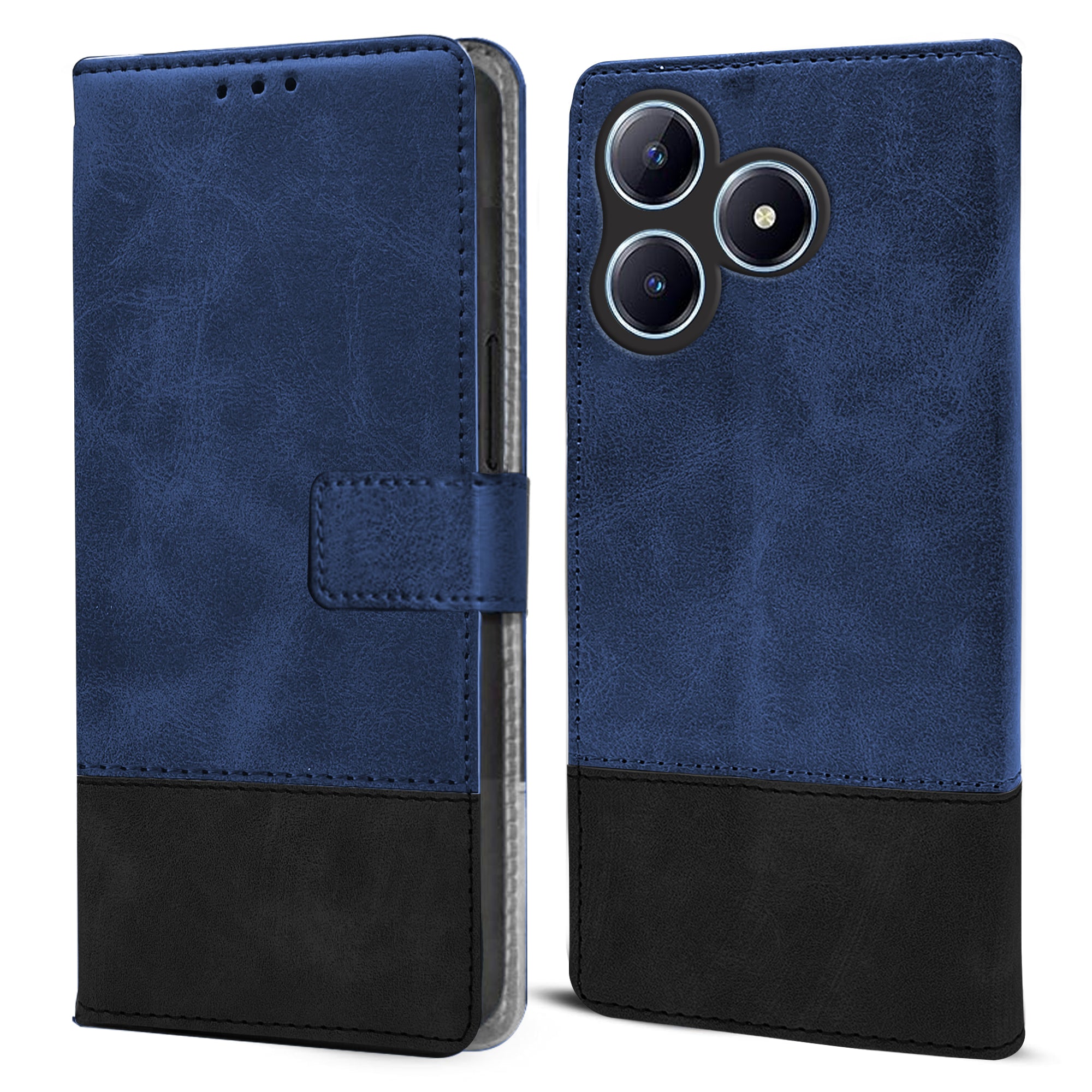 For Realme Narzo N63 Flip Cover Case ( Professional Dual Leather Wallet with Magnetic Closure)