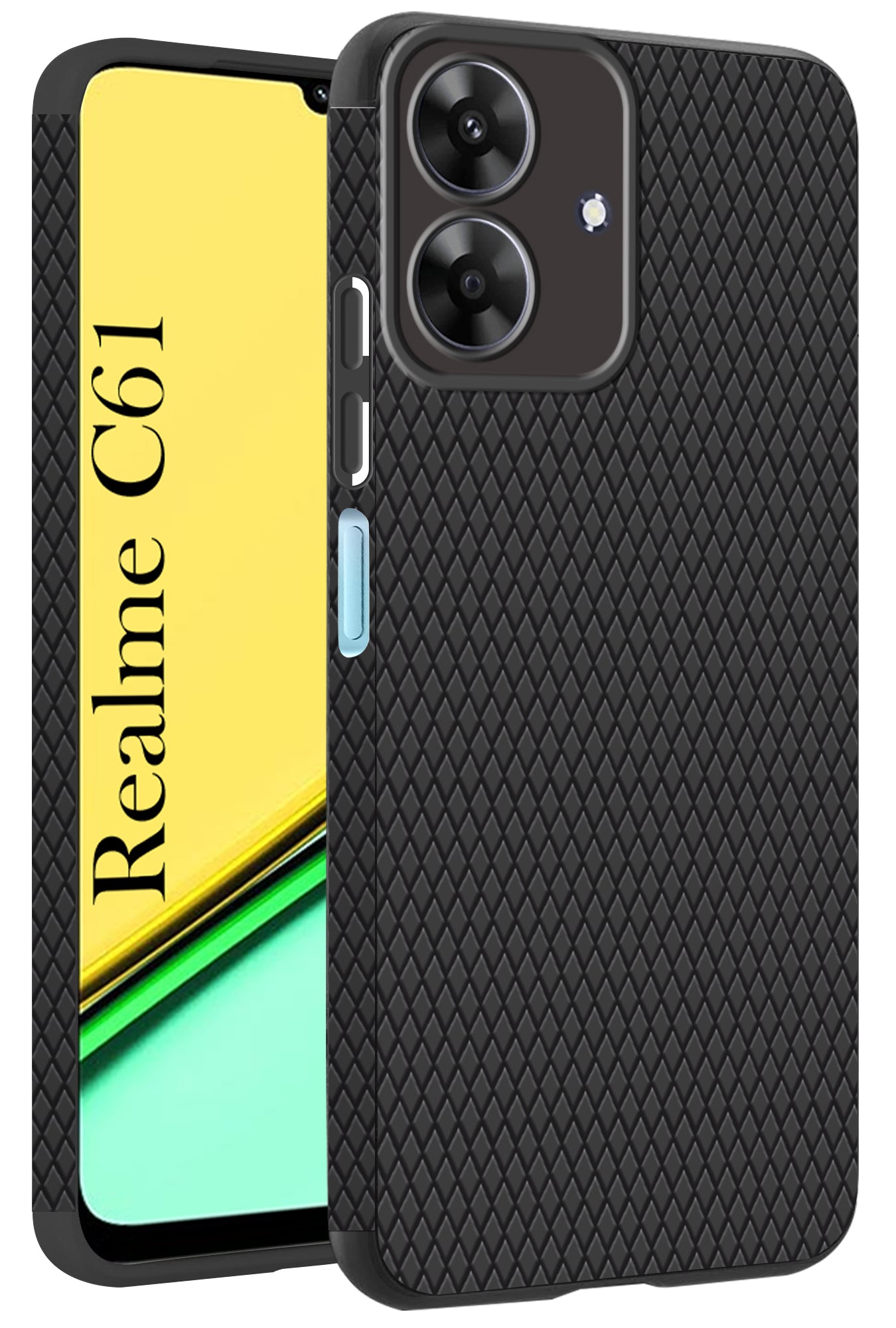 For Realme C61 | Realme Narzo N61 Back Cover Case (Liquid Silicone | Side Grip | Camera Protection)