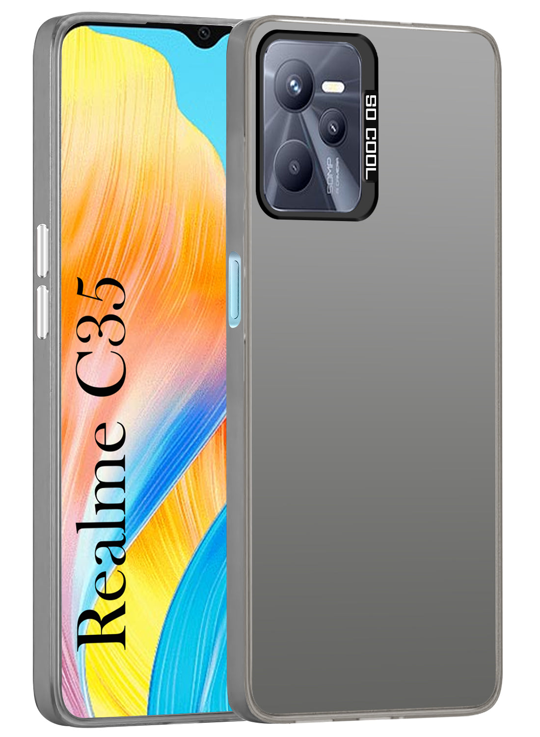 For Realme C35 Hard Back Cover Case (Velvet Touch | Professional Glossy Finish | Camera Protection Bump)