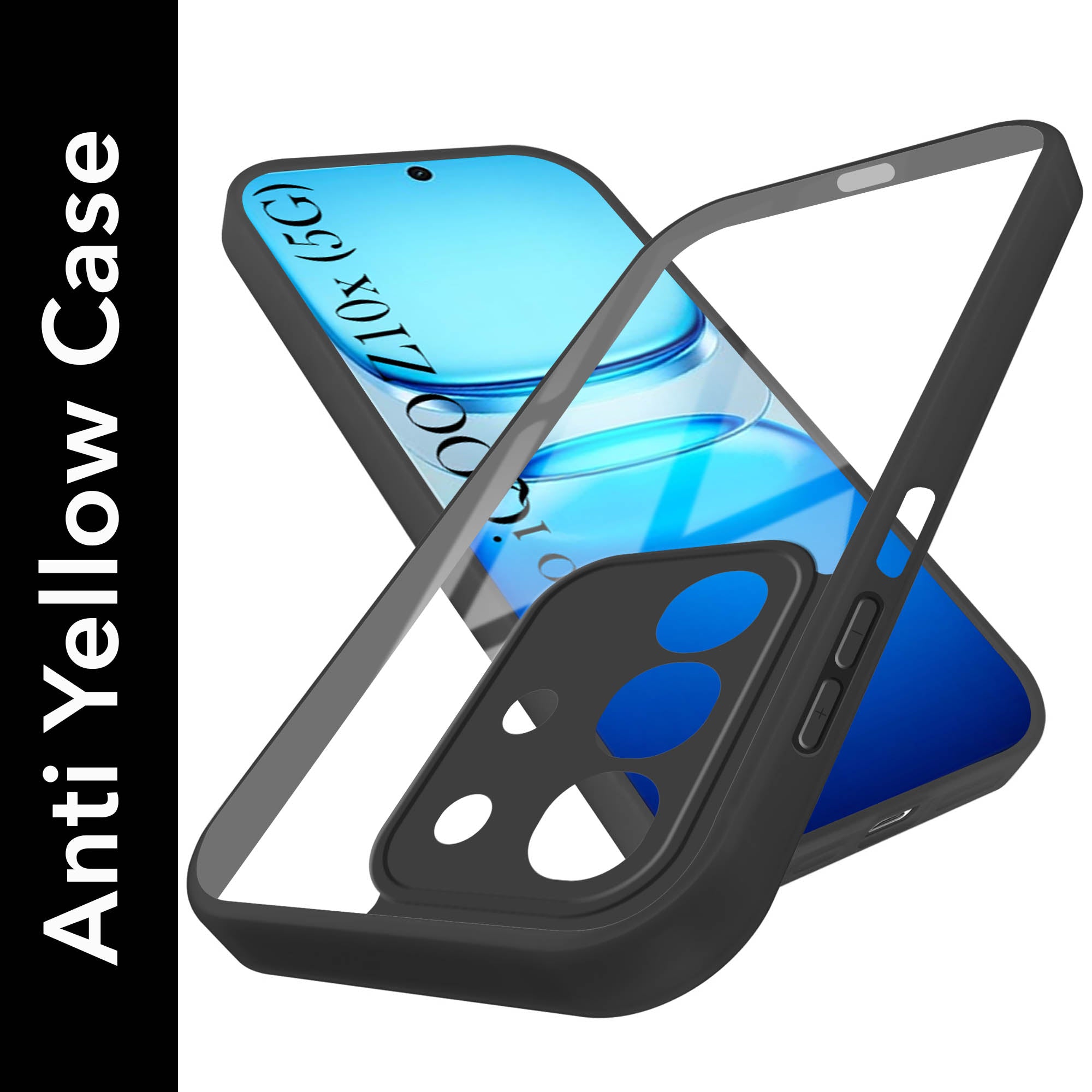 For Vivo iQOO Z10x Back Cover Case (Lifetime Anti Yellow | Anti Scratch | Crystal Clear Shockproof)