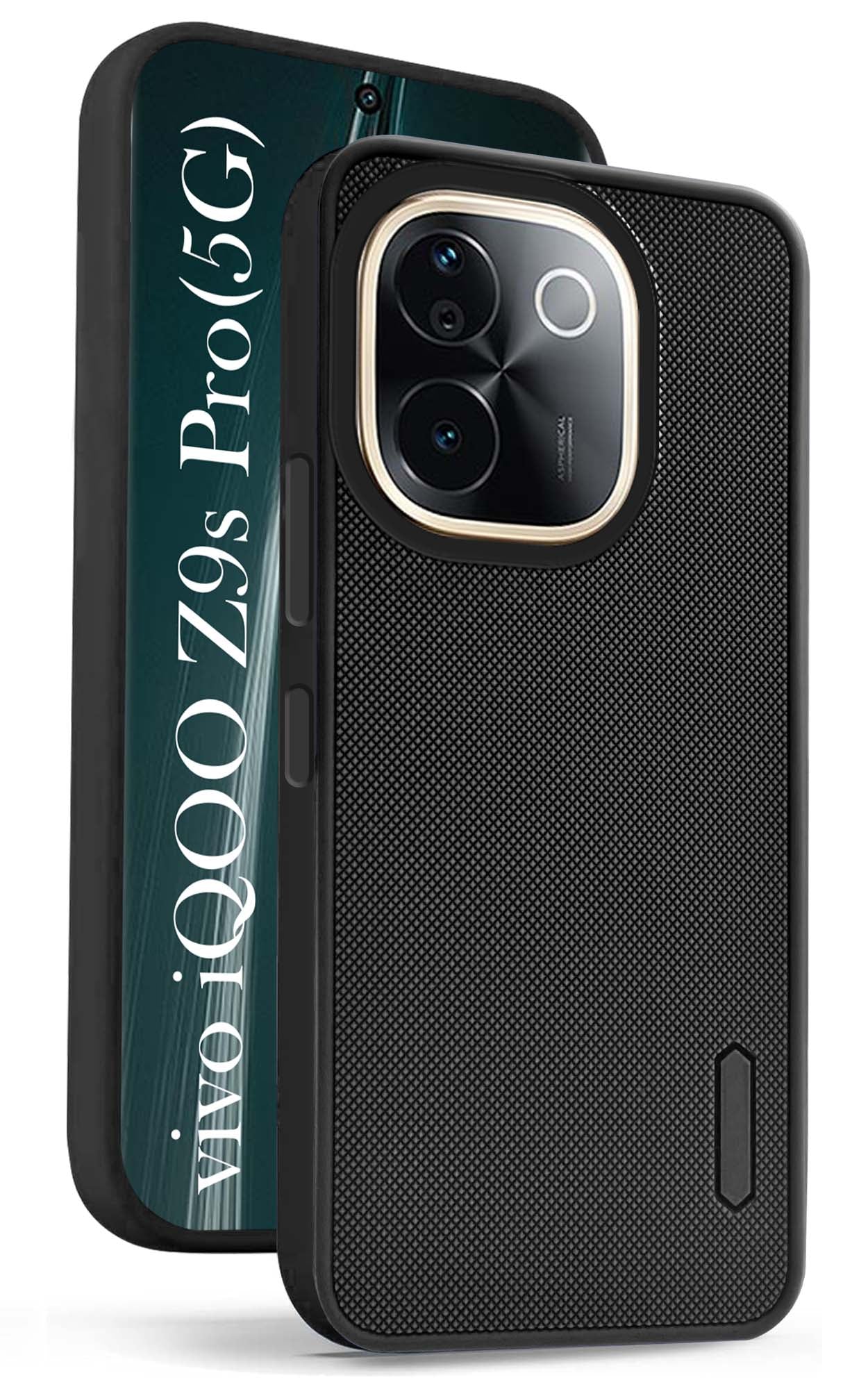 For Vivo IQOO Z9s Pro Back Cover Case ( Textured Grip Design | Camera Protetion | Slim and Light Weight | Soft Touch and Feel | )