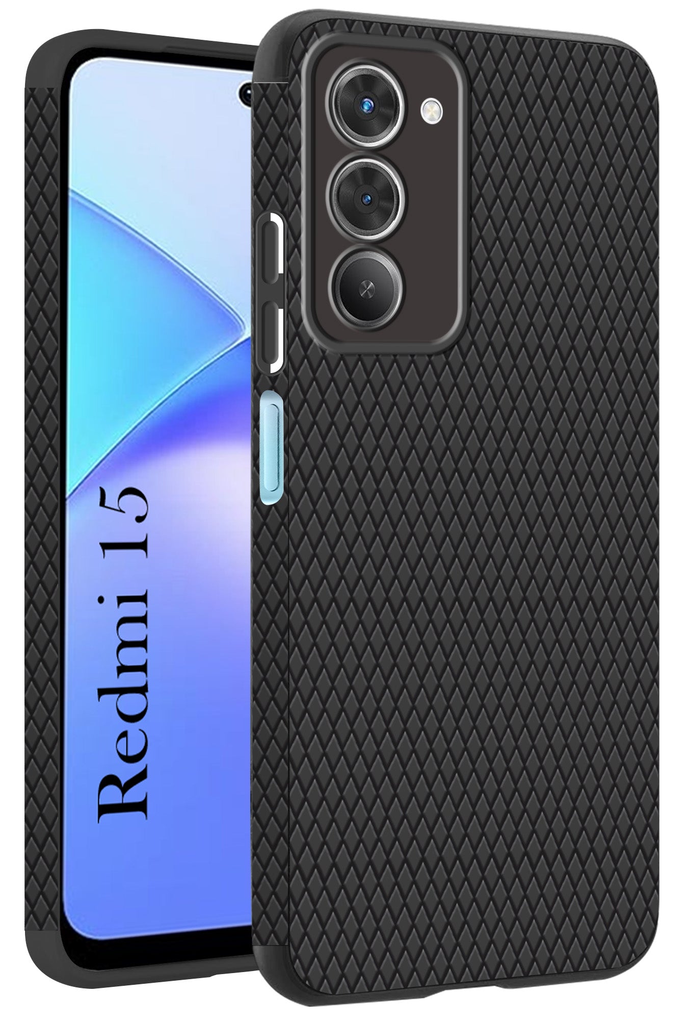 For Redmi 15 Back Cover Case (Camera Protection | Side Grip Texture | Soft and Flexible)