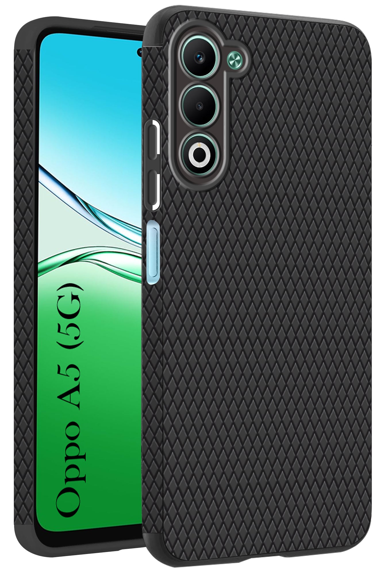 For Oppo A5 5G Back Cover Case (Liquid Silicone | Side Grip | Camera Protection)