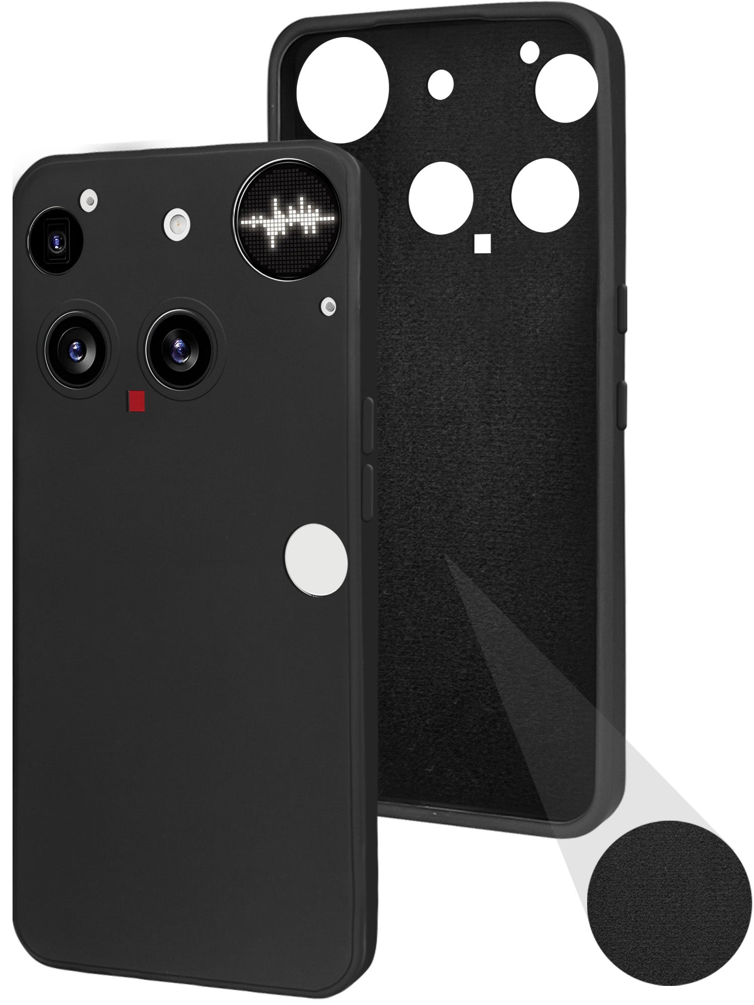 For Nothing Phone 3 Back Cover Case ( Matte Finish Silicone with Inside Fiber cloth)