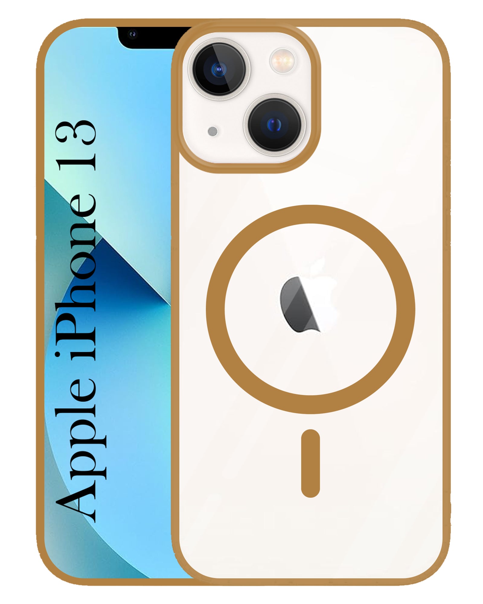 For Apple iPhone 13 Back Cover Case (MagSafe Compatible Wireless Charging | Hybrid Camera Bump Protection | Shockproof Polycarbonate Material)