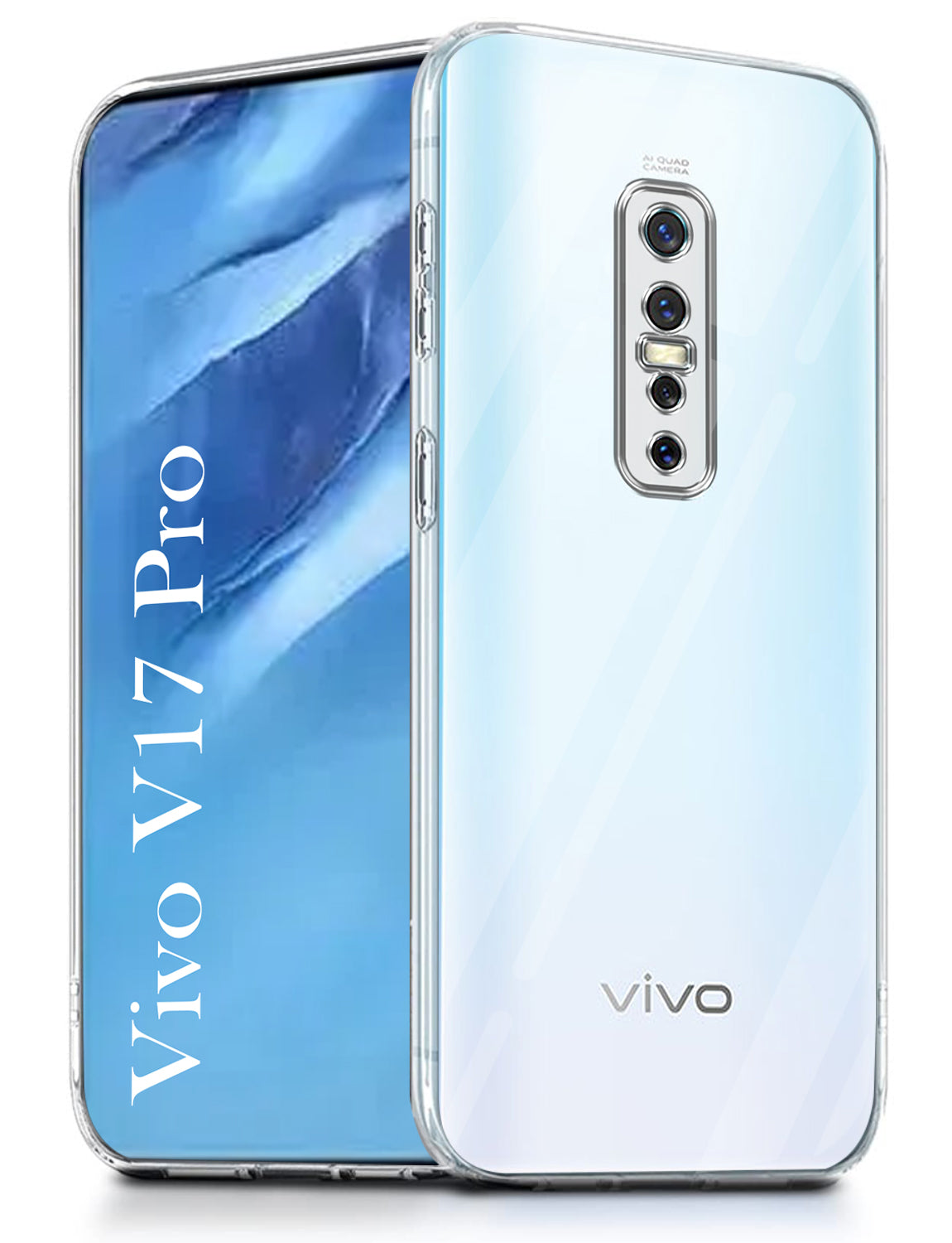 For Vivo V17 Pro Back Cover ( Silicone Clear Shockproof Case with Camera Protection | Soft and Flexible | Transparent)