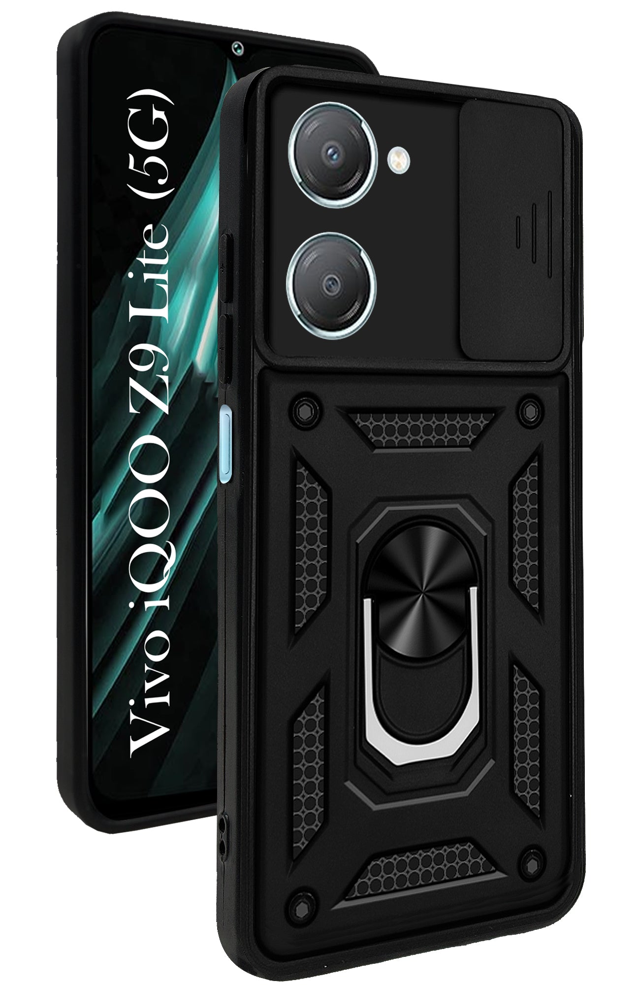 For Vivo iQOO Z9 Lite 5G Back Cover Case (Hybrid Dual Armor Polycarbonate)