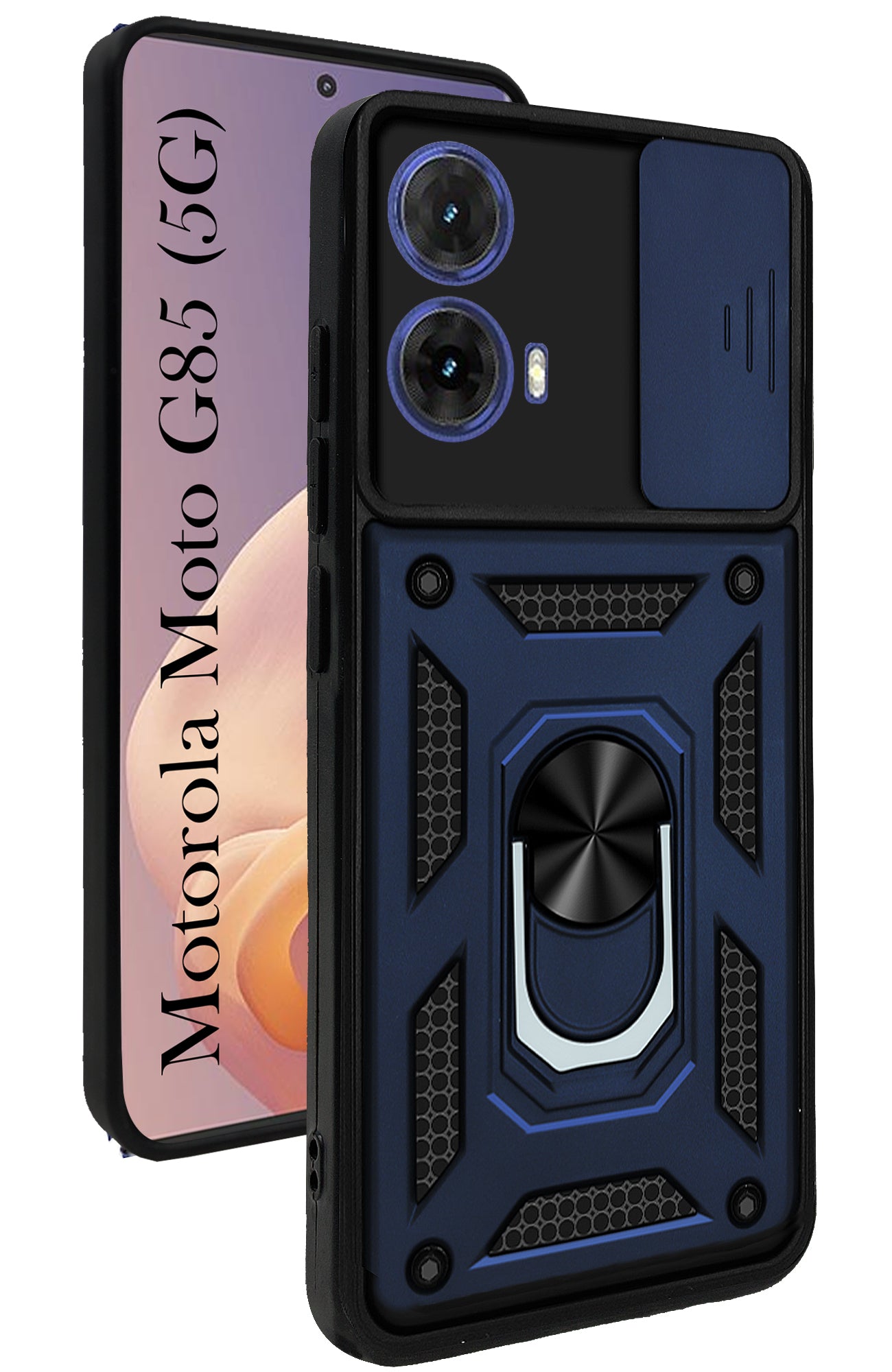 For Motorola Moto G85 5G Back Cover Case (Hybrid Dual Armor Polycarbonate)