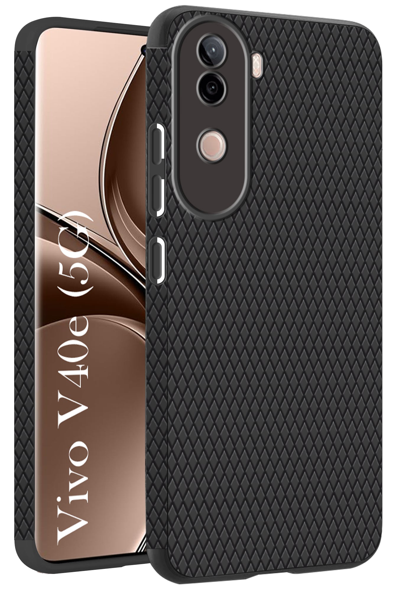 For Vivo V40e Back Cover Case (Liquid Silicone | Side Grip | Camera Protection)
