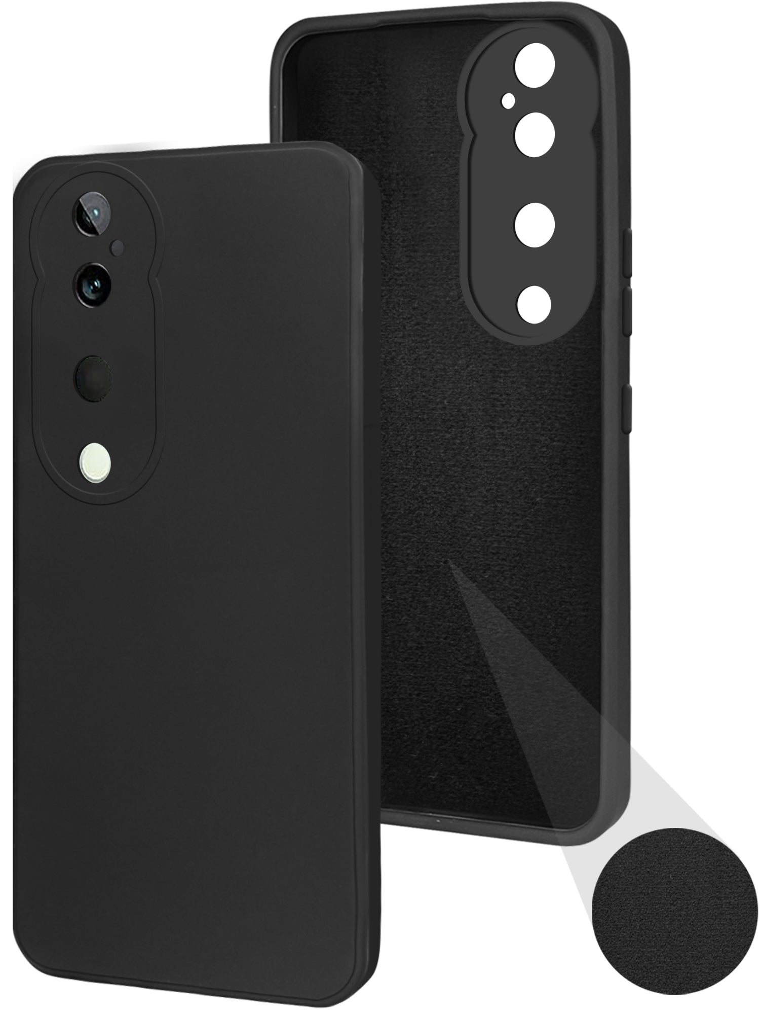 For Vivo T3 Ultra Back Cover Case ( Matte Finish Silicone with Inside Fiber cloth)