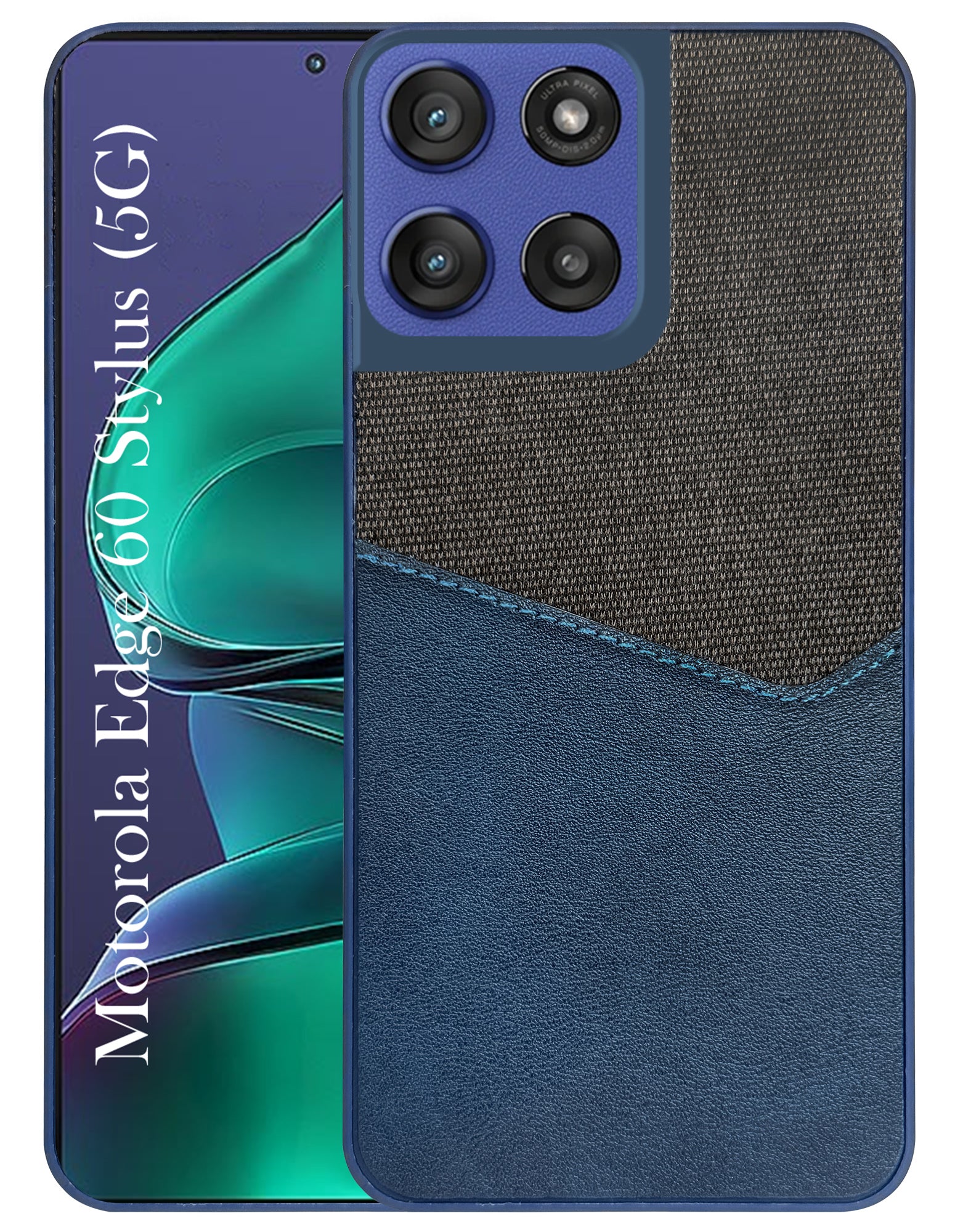 For Motorola Moto Edge 60 Stylus Back Cover Case (Dual PU Leather Stitch | Professional Minimalist | Soft and Flexible)