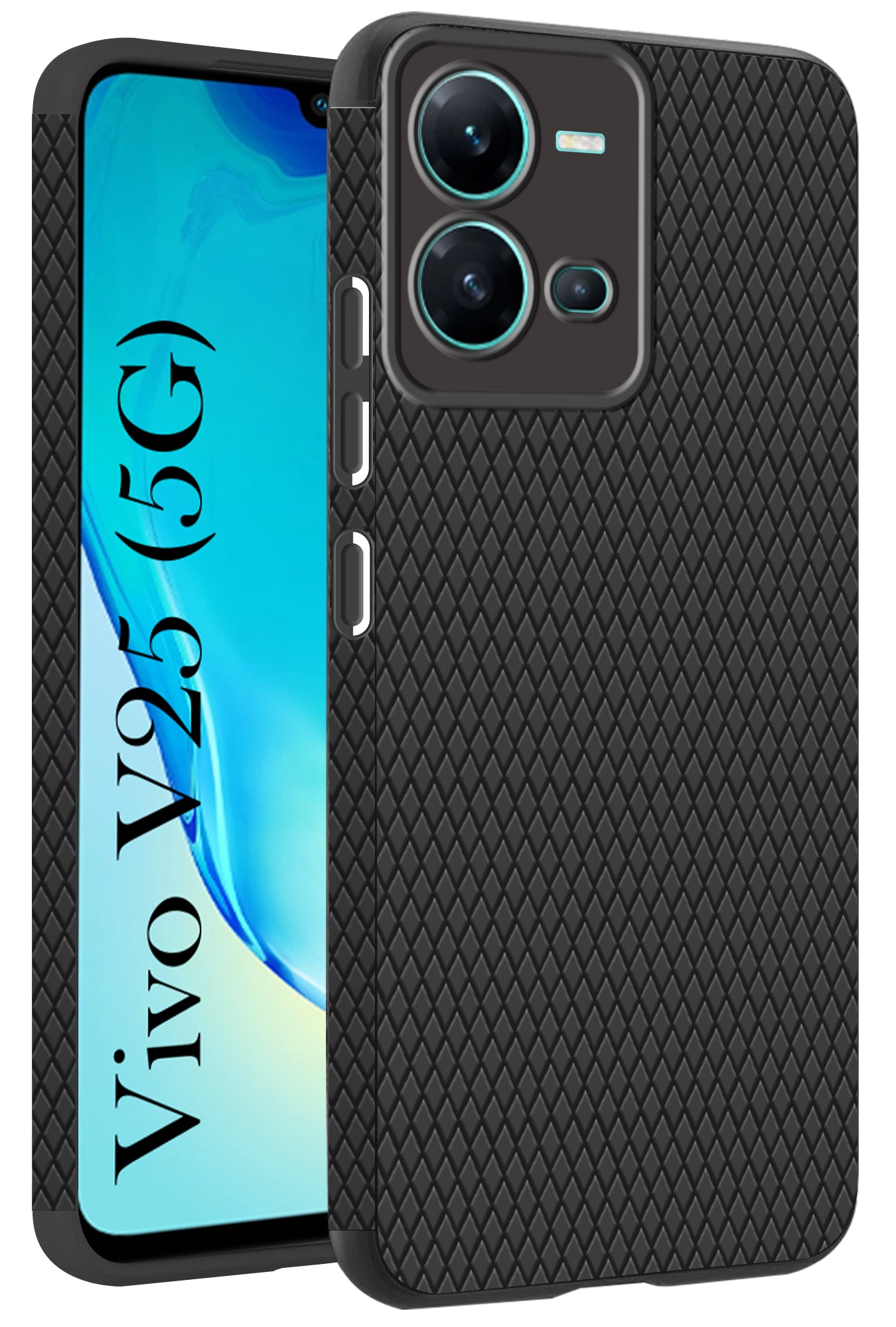 For Vivo V25 5G Back Cover Case (Liquid Silicone | Side Grip | Camera Protection)