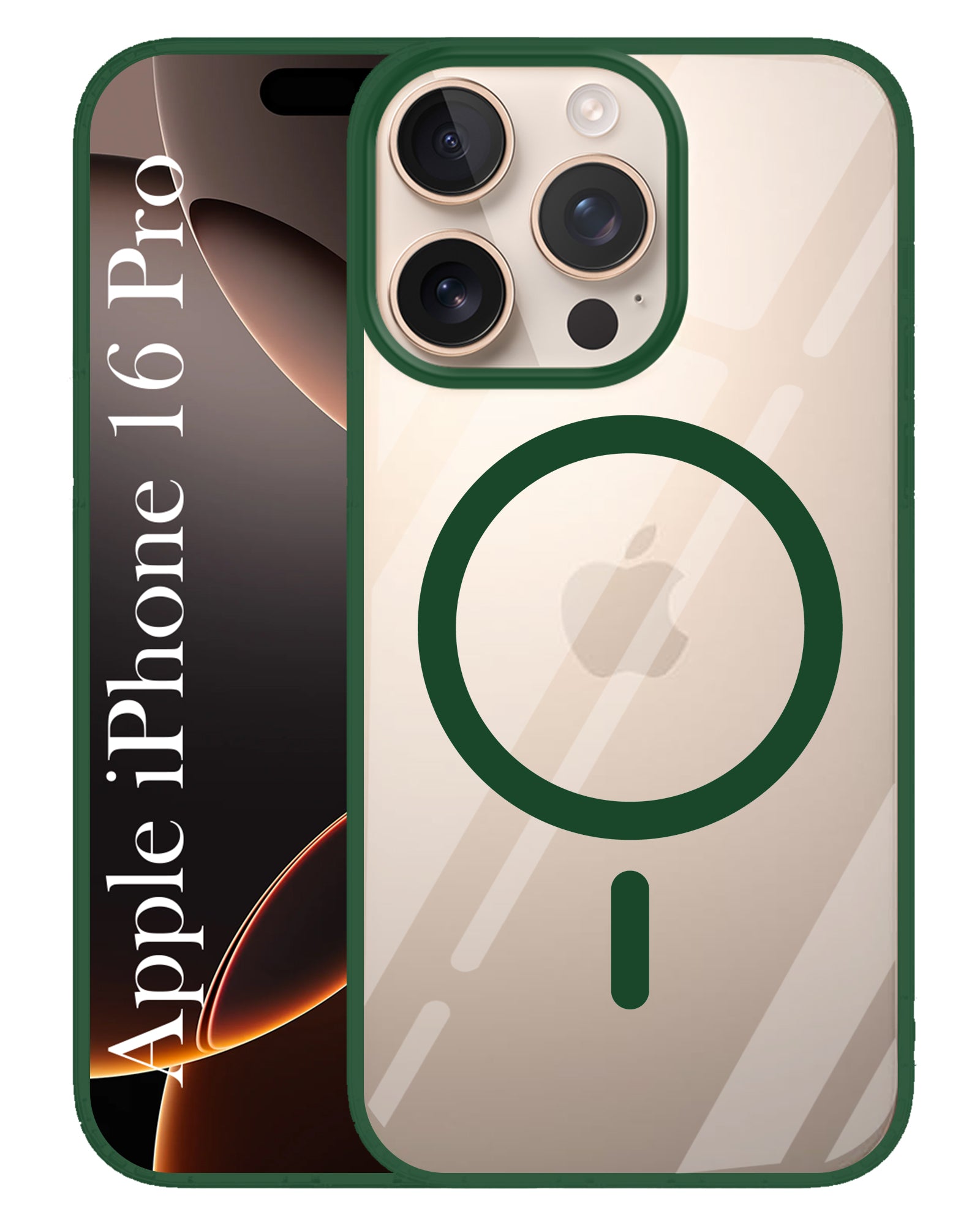 For Apple iPhone 16 Pro Back Cover Case (MagSafe Compatible Wireless Charging | Hybrid Camera Bump Protection | Shockproof Polycarbonate Material)