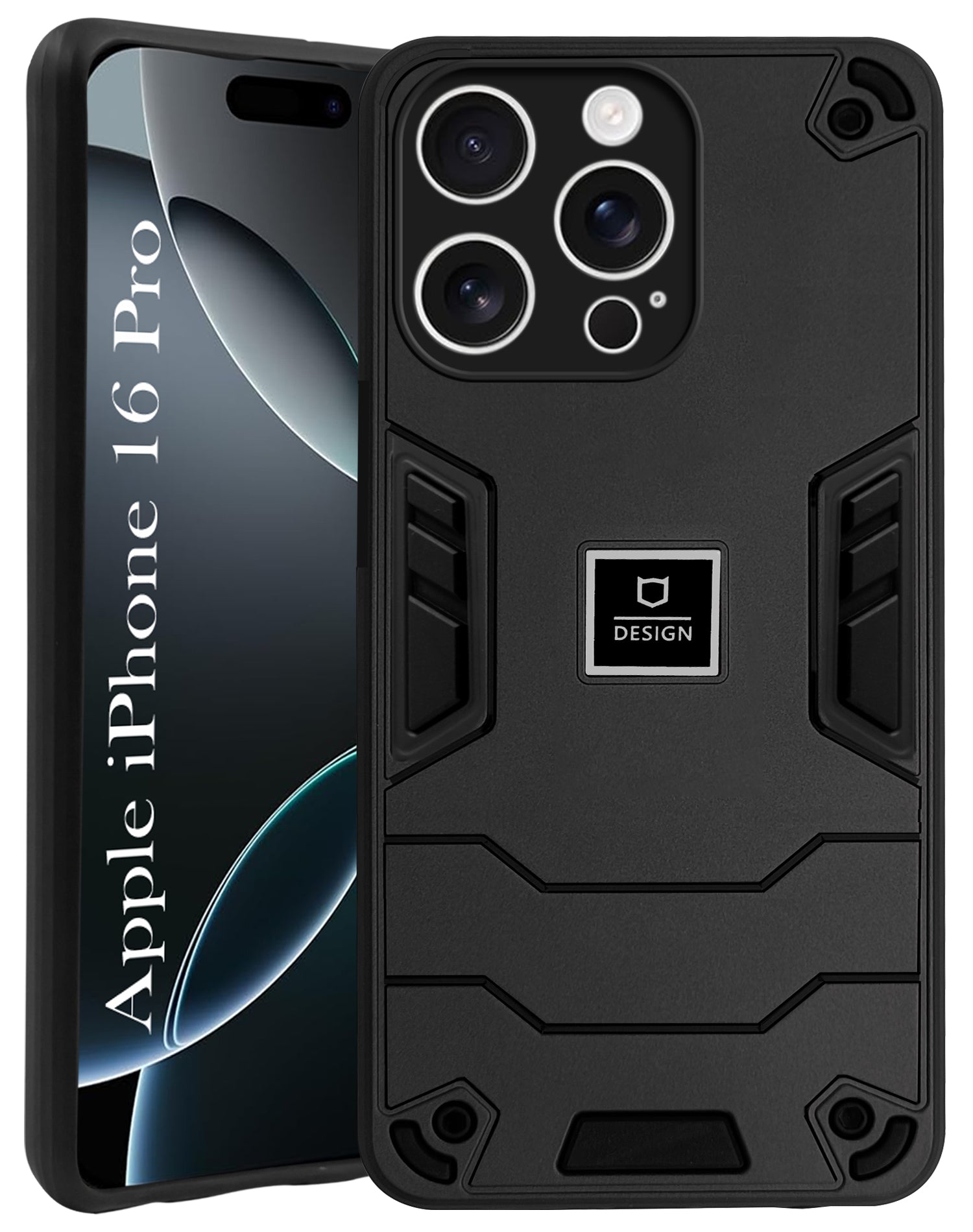 For Apple iPhone 16 Pro Back Cover Case (Lightweight Hybrid Shockproof Polycarbonate)
