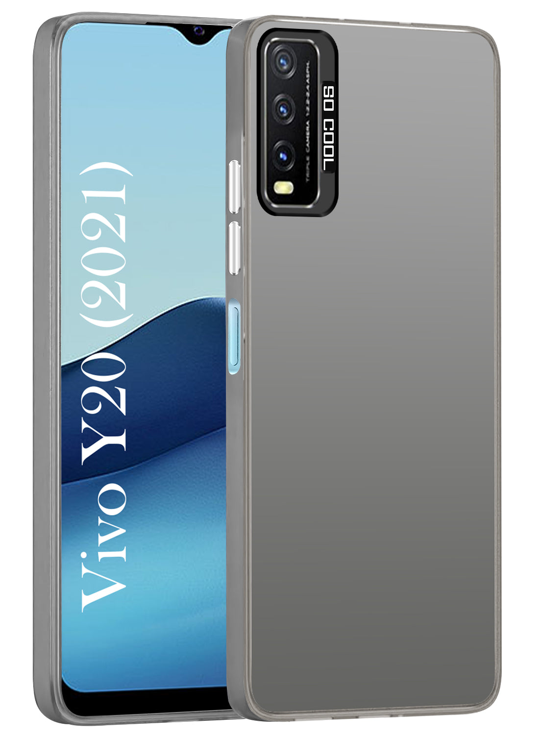 For Vivo Y20 2021 Hard Back Cover Case (Velvet Touch | Professional Glossy Finish | Camera Protection Bump)