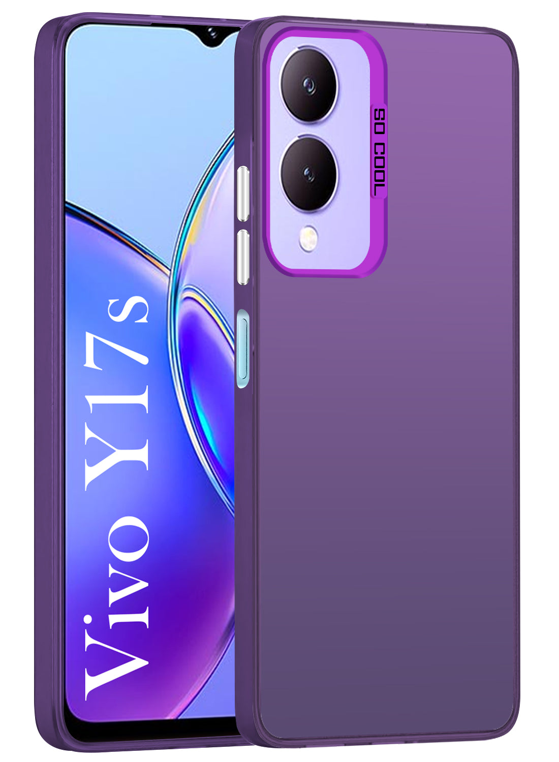 For Vivo Y17s Hard Back Cover Case (Velvet Touch | Professional Glossy Finish | Camera Protection Bump)
