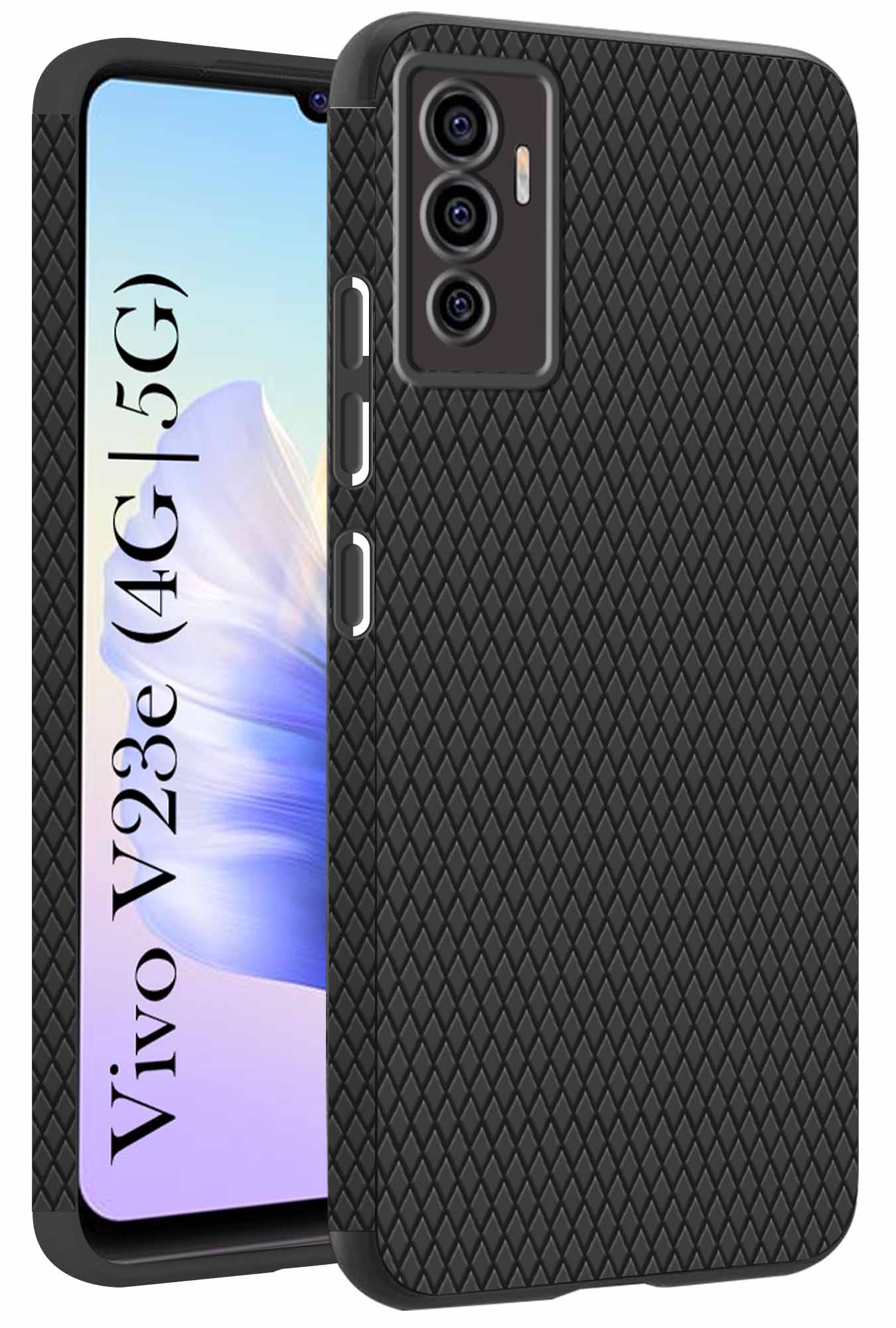 For Vivo V23e 4G | 5G Back Cover Case (Liquid Silicone | Side Grip | Camera Protection)