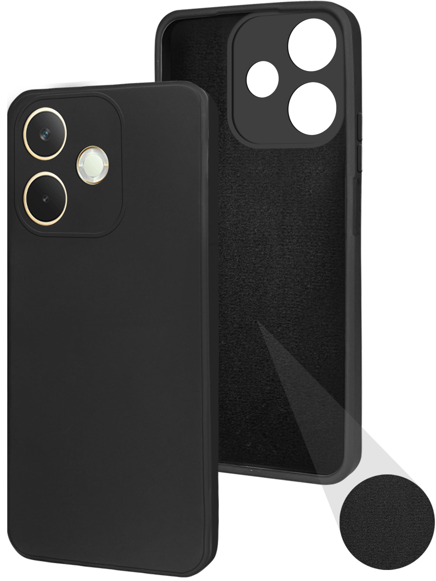 For Oppo A5 Pro Back Cover Case (Matte Finish Silicone with Inside Fiber cloth)