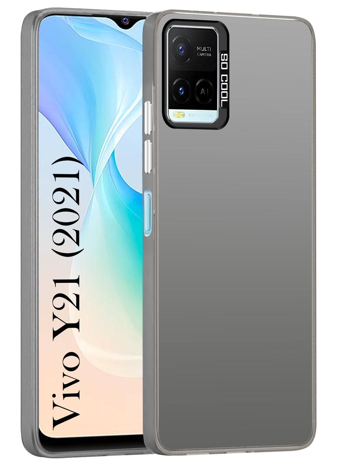For Vivo Y21 2021 Hard Back Cover Case (Velvet Touch | Professional Glossy Finish | Camera Protection Bump)