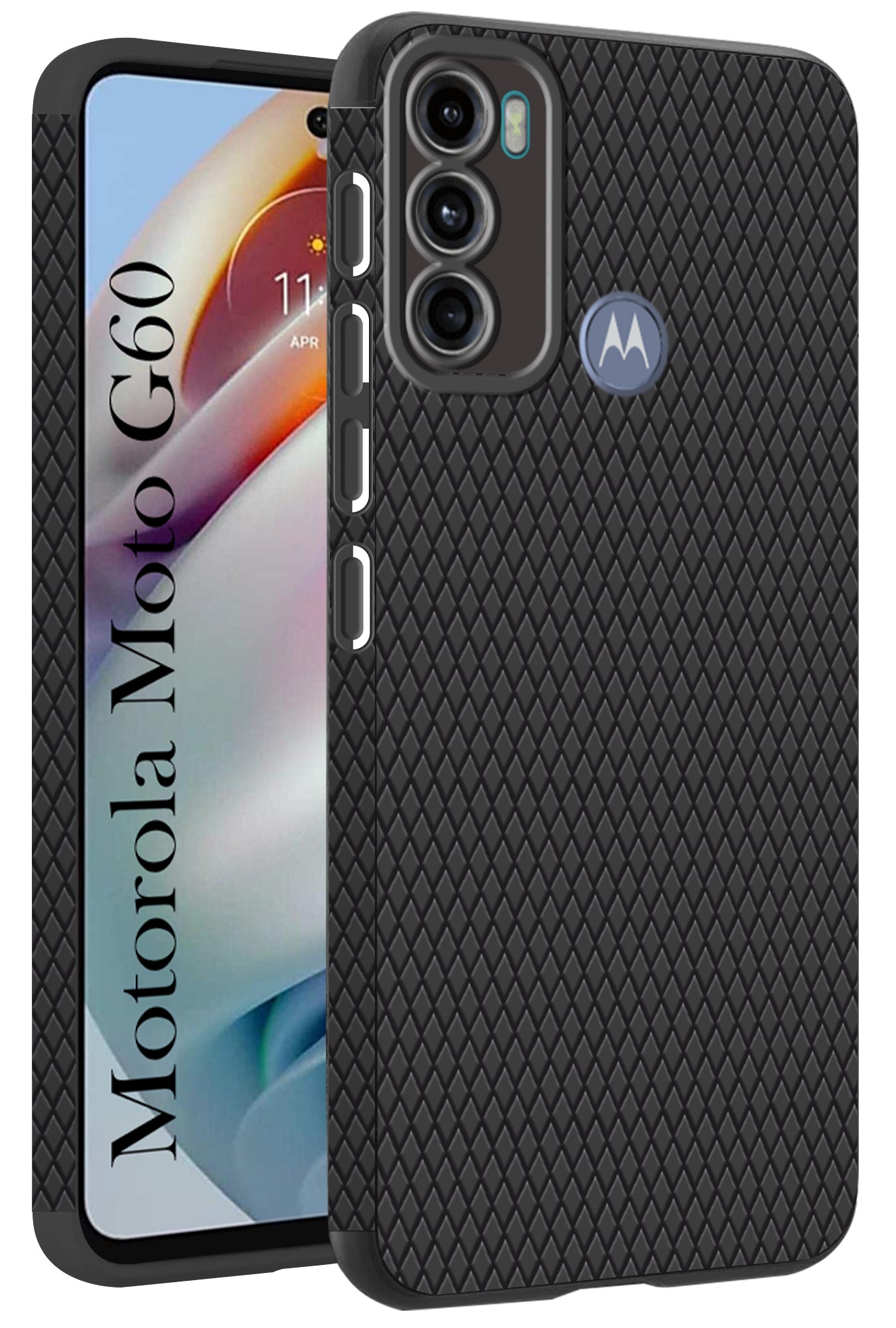 For Motorola Moto G40 Fusion | G60 Back Cover Case (Liquid Silicone | Side Grip | Camera Protection)