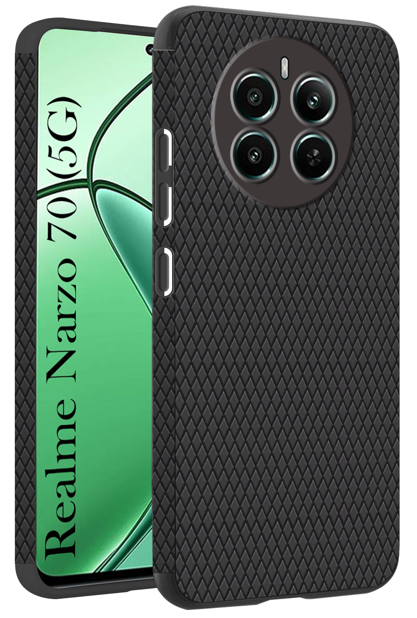 For Realme Narzo 70 5G Back Cover Case (Liquid Silicone | Side Grip | Camera Protection)