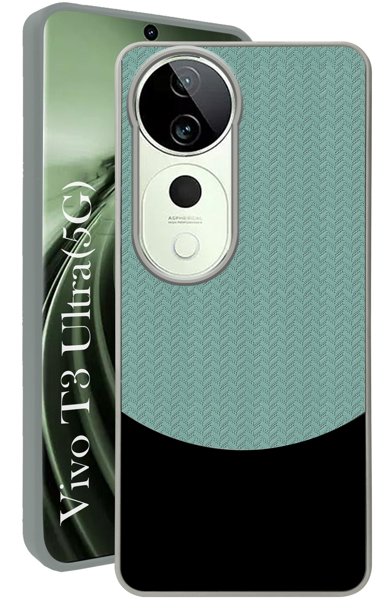 For Vivo T3 Ultra Back Cover Case (Elegant PU Leather Finish | Premium Minimalist Professional | Camera Protection Bump)