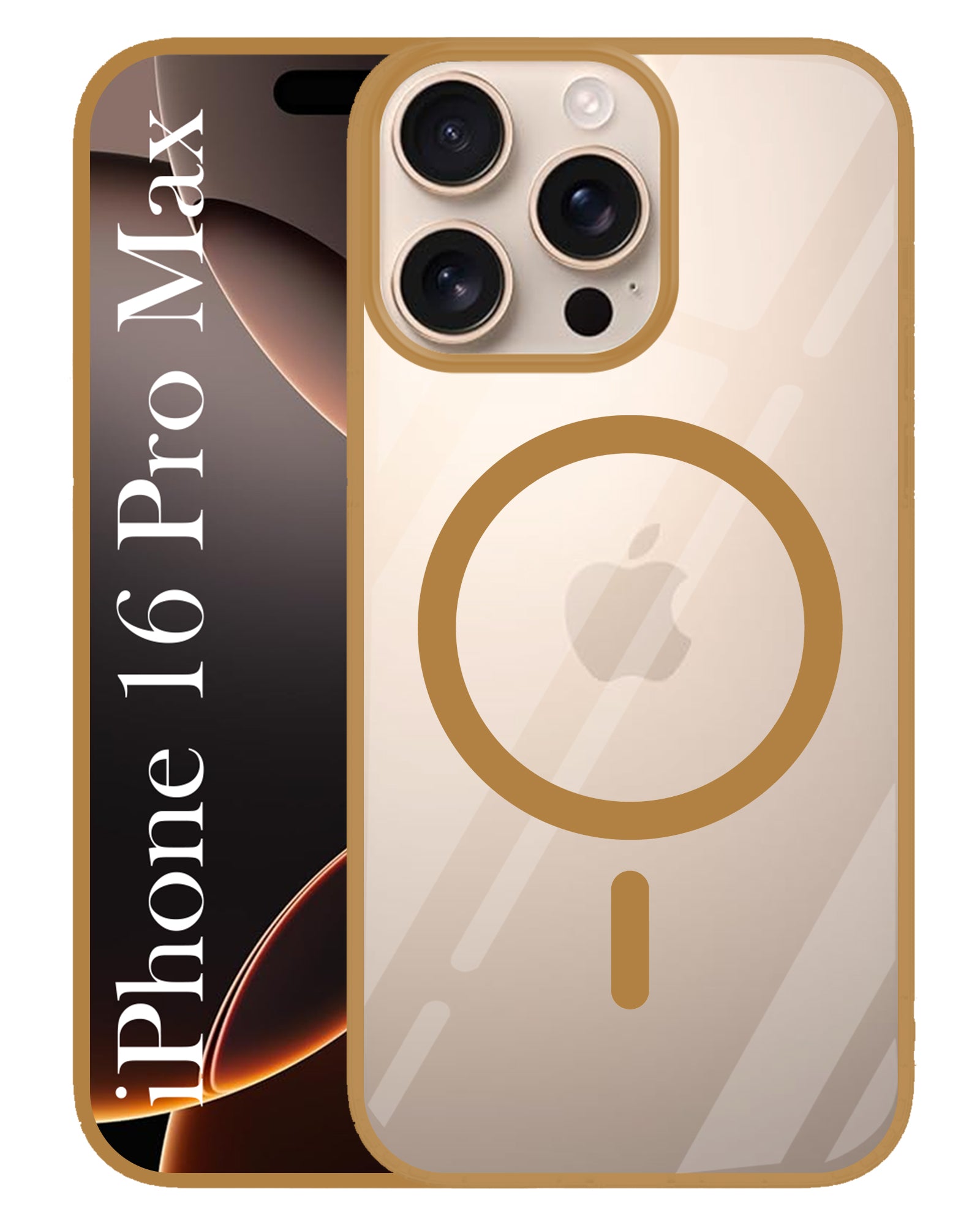 For Apple iPhone 16 Pro Max Back Cover Case (MagSafe Compatible Wireless Charging | Hybrid Camera Bump Protection | Shockproof Polycarbonate Material)