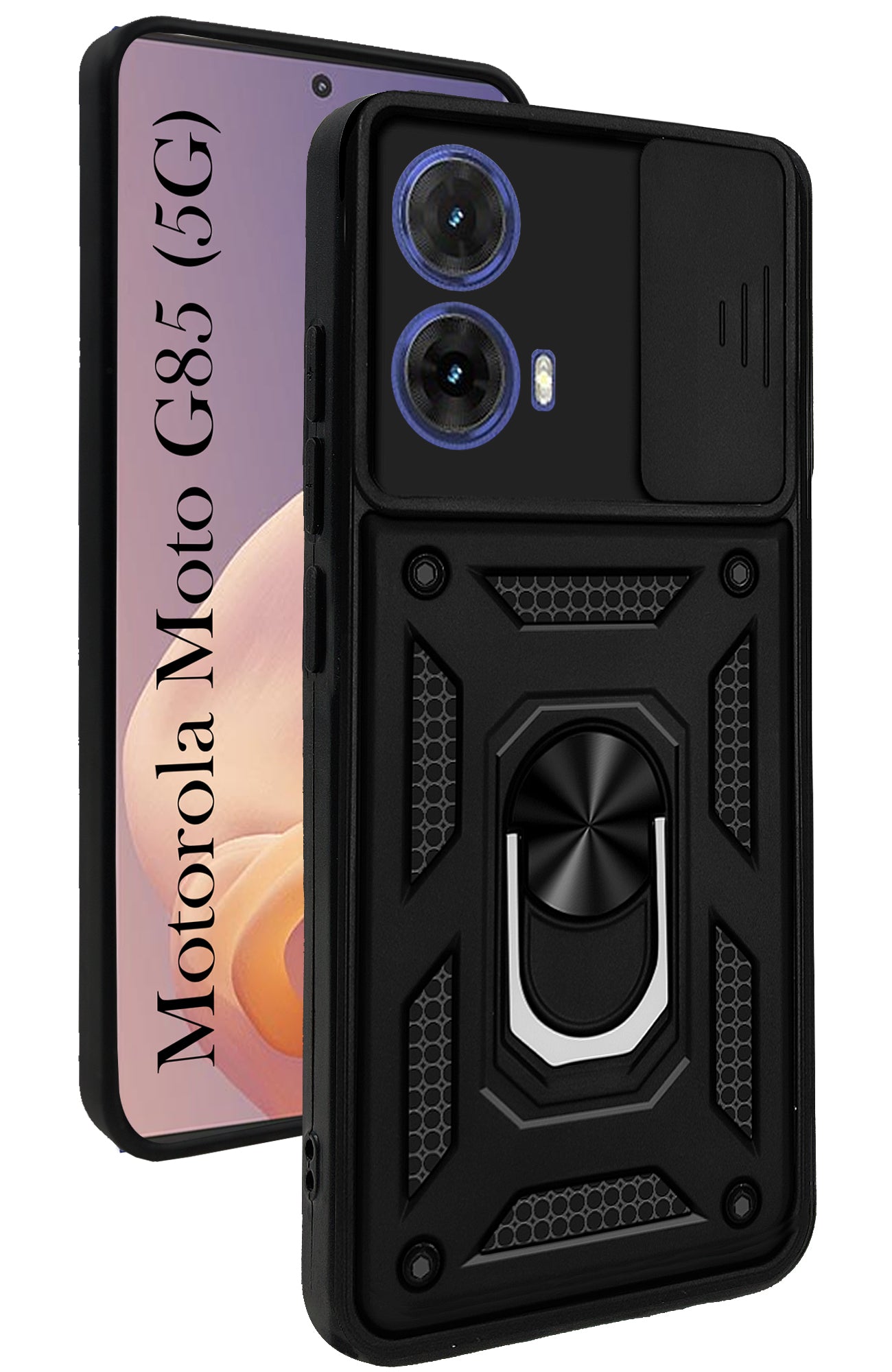 For Motorola Moto G85 5G Back Cover Case (Hybrid Dual Armor Polycarbonate)