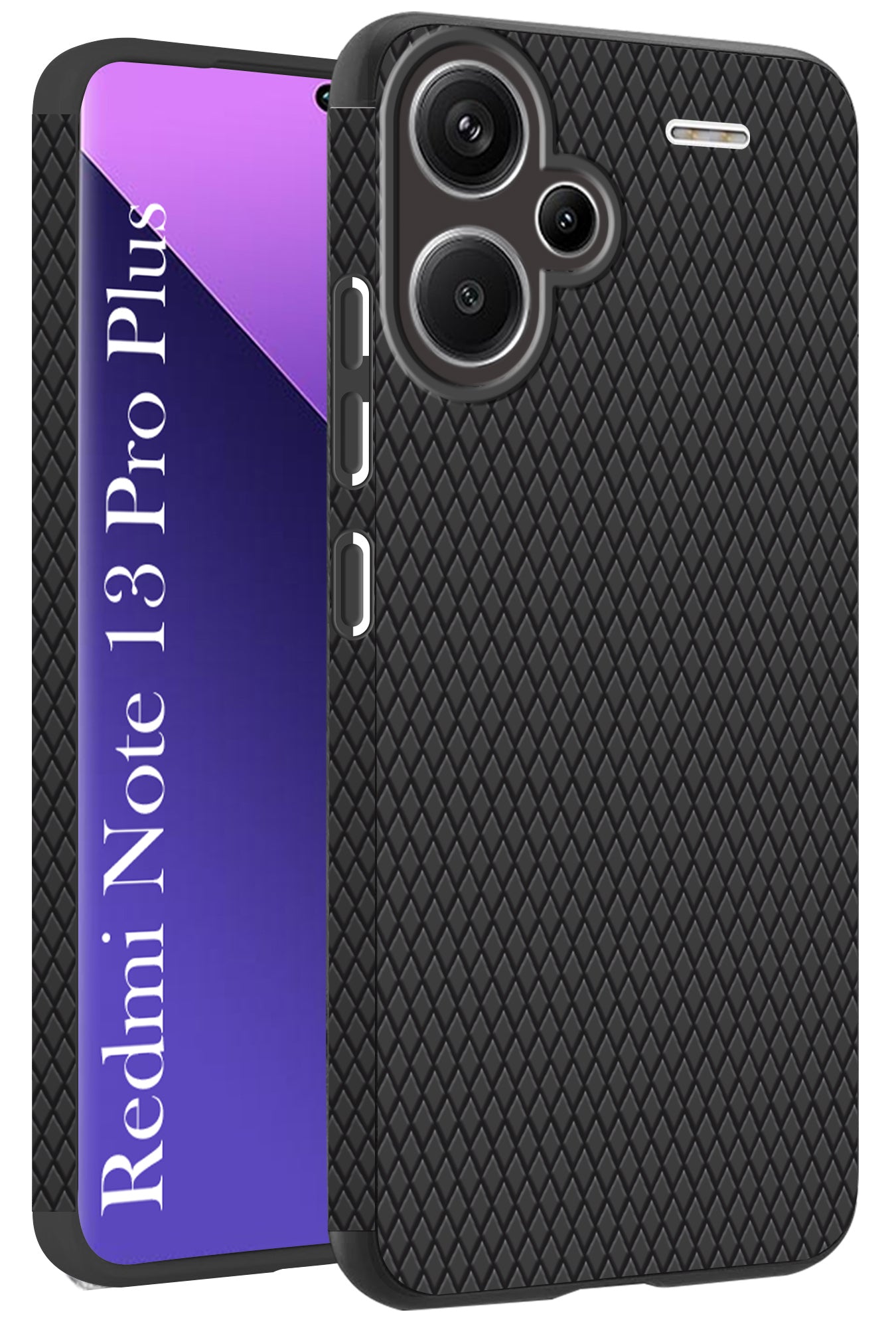 For Redmi Note 13 Pro Plus Back Case Cover (Liquid Silicone | Camera Protection | Side Grip)