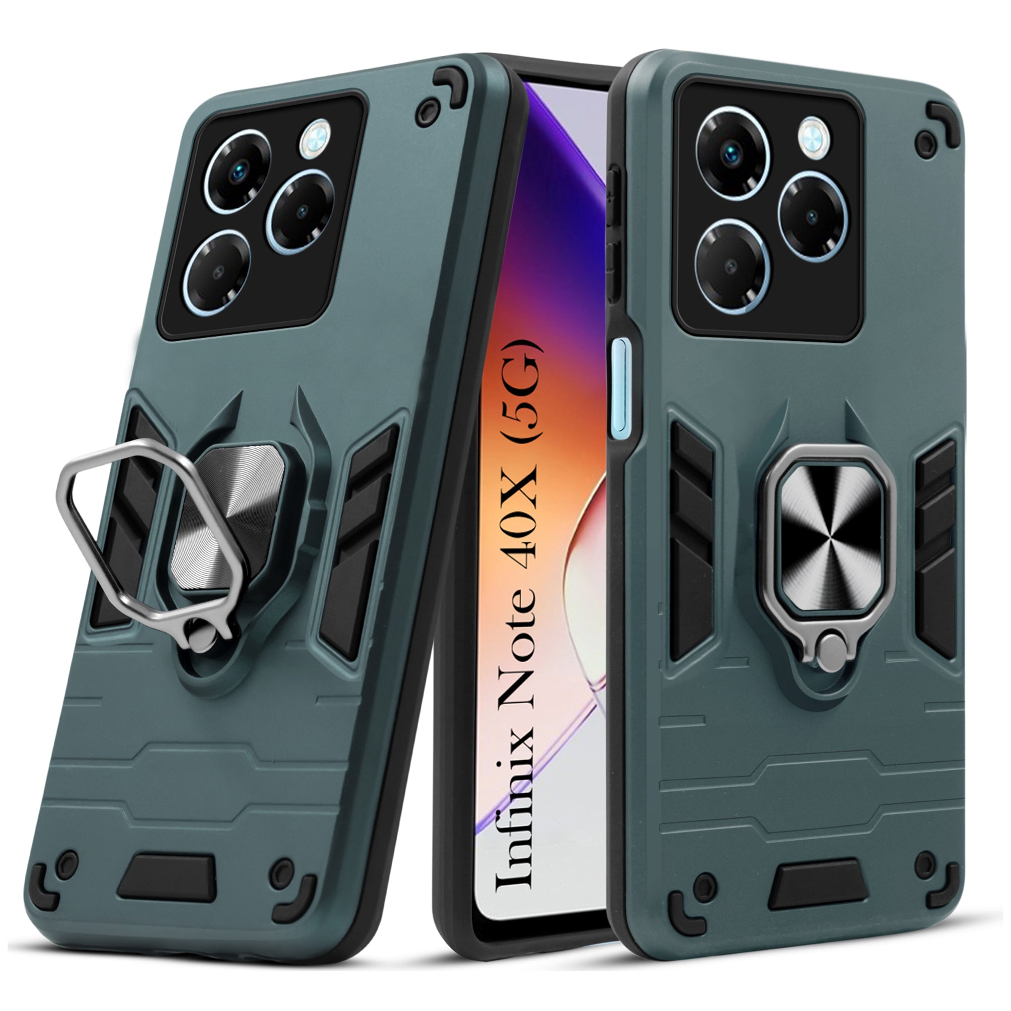 For Infinix Note 40X 5G Back Cover Case (Shockproof Polycarbonate Dual Layer Hybrid Armor)