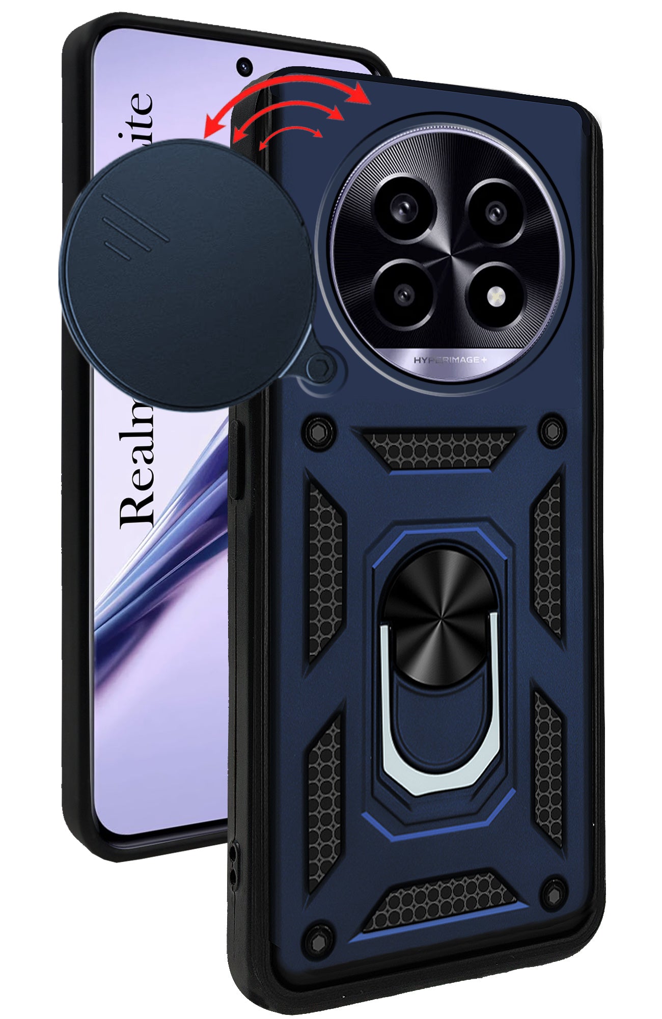 For Realme 14 Pro Lite Back Cover Case (Hybrid Dual Armor Polycarbonate)